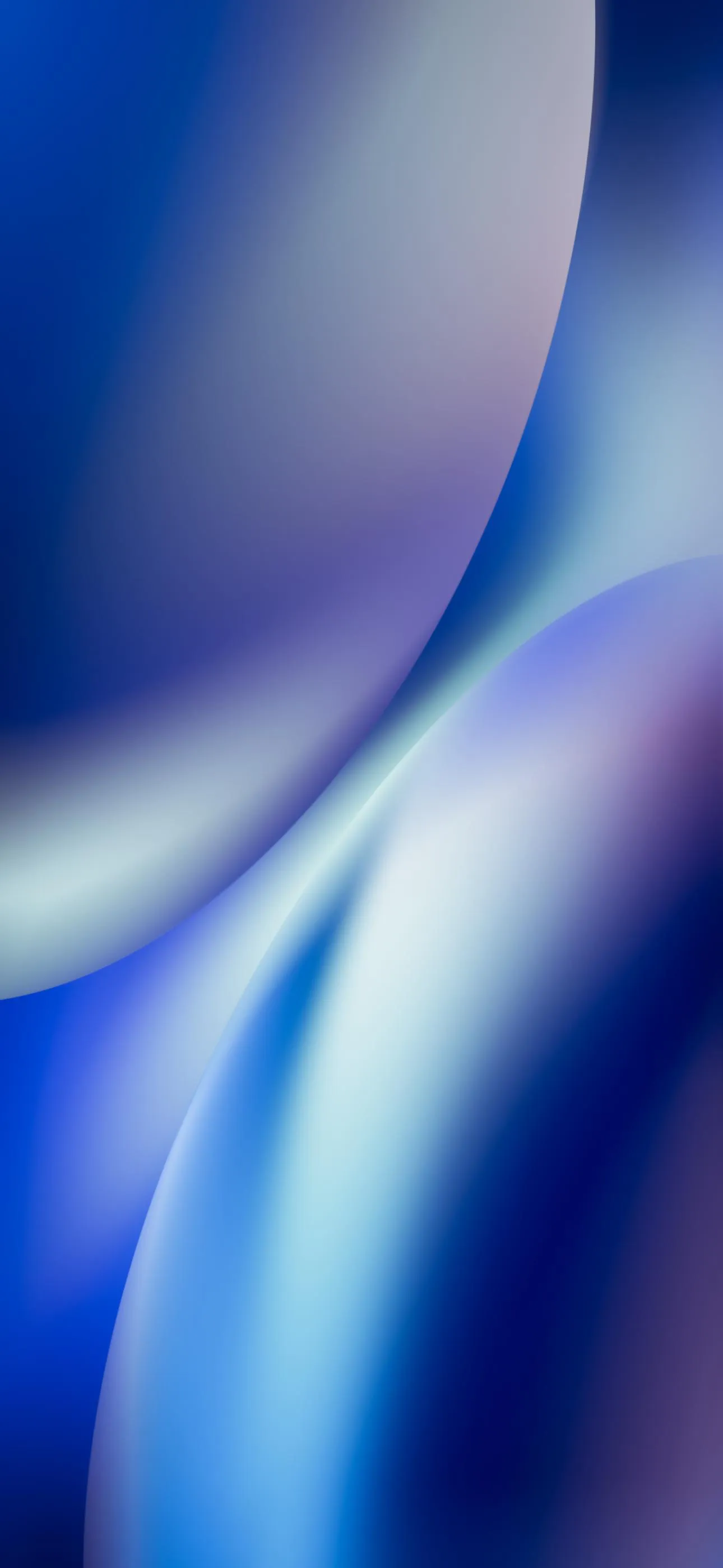 Glossy Blue Abstract Curves with Smooth Gradient Flow