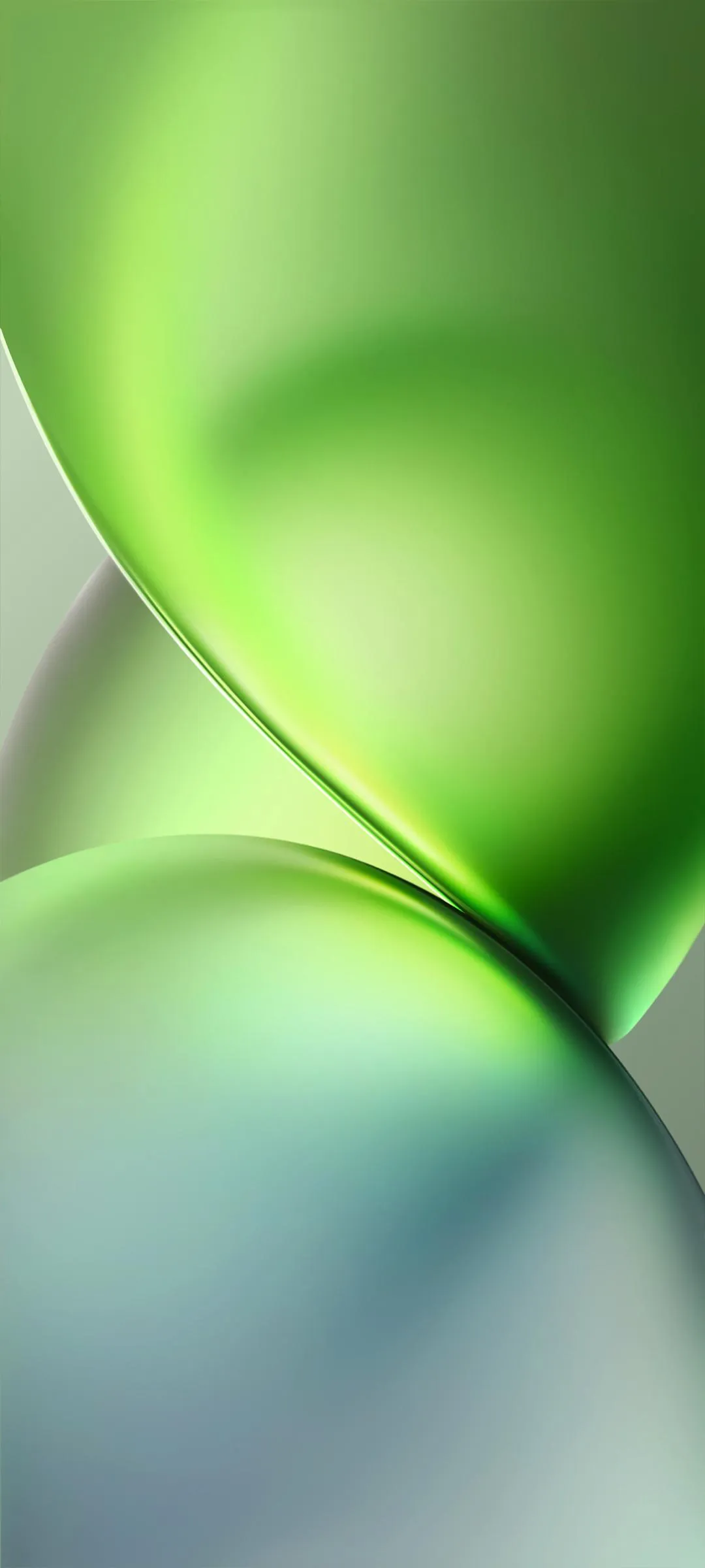 Glossy Green Curves Forming Smooth 3D Surface Wallpaper