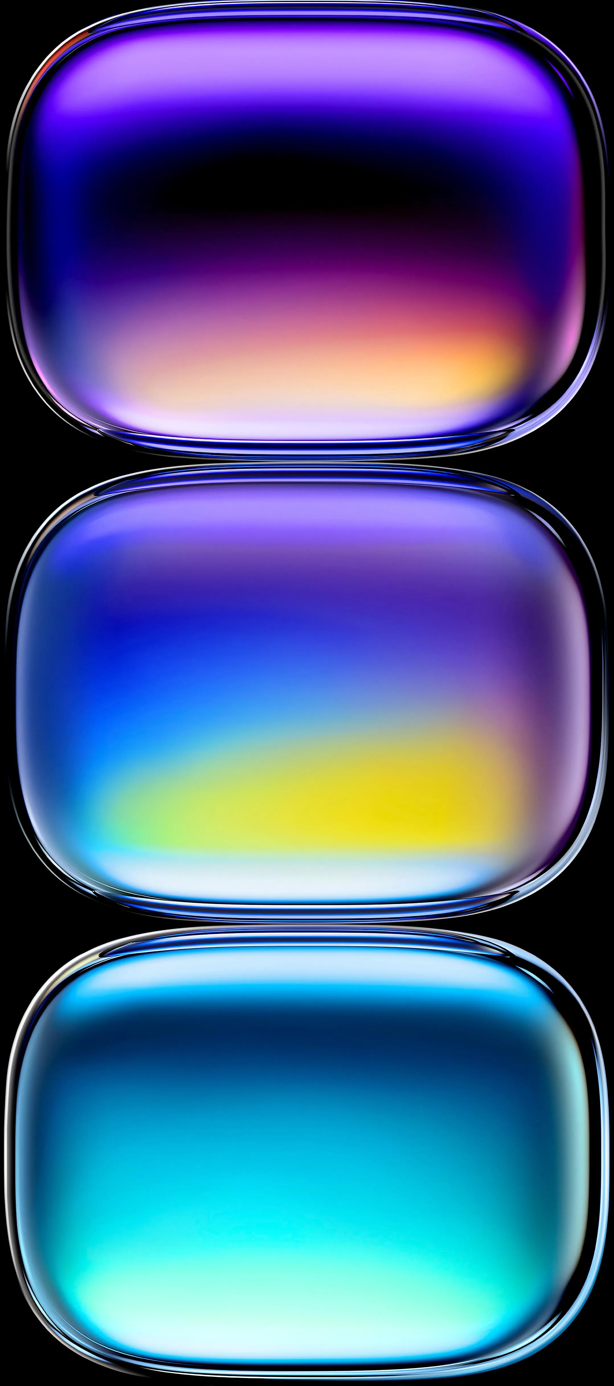 Glossy Liquid Gradient Orbs Futuristic Color Scheme