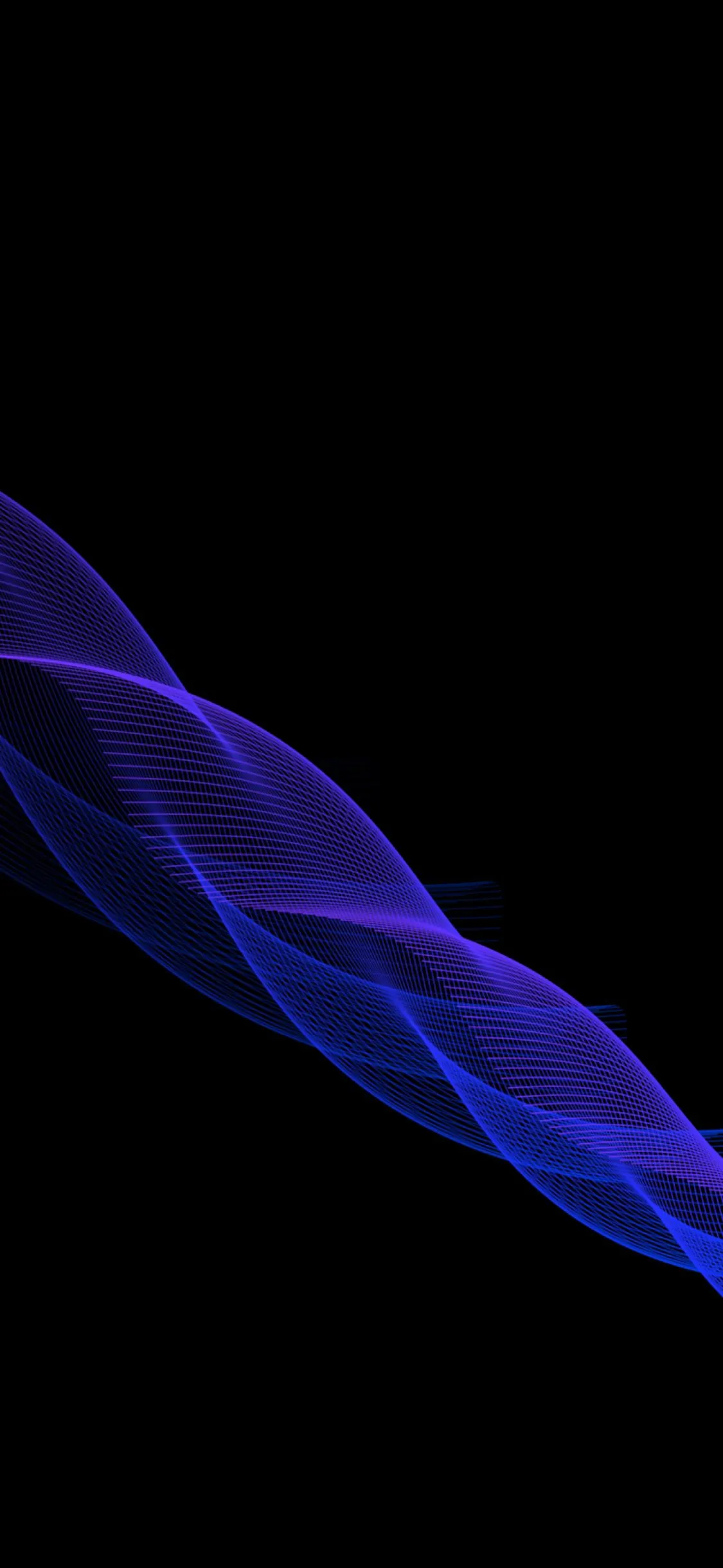 Glowing Blue Ribbon Flowing Through Dark Space Wallpaper