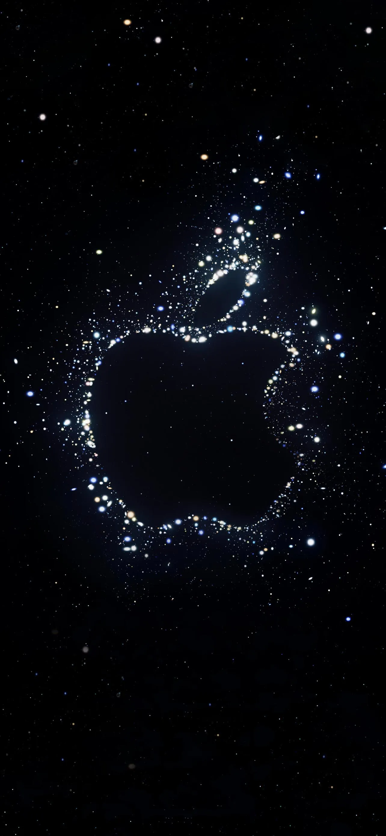 Glowing Energy Apple Logo in Space Digital Artwork Wallpaper