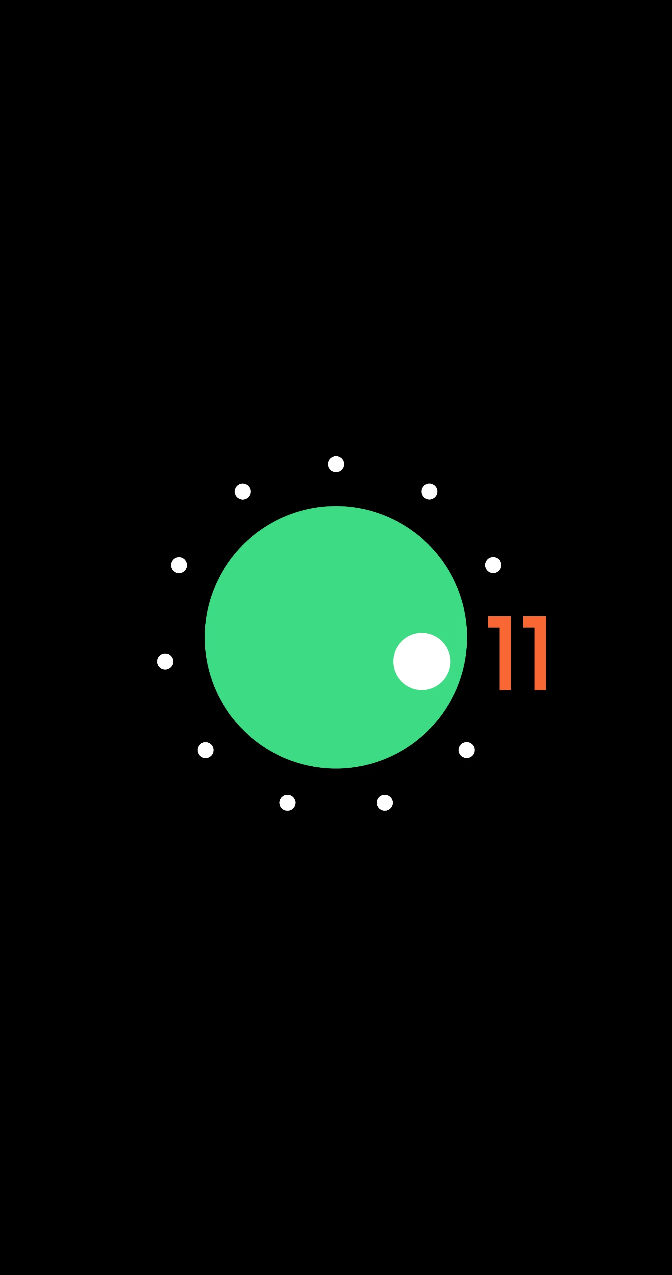 Glowing Green Circle Animation on Pitch Black Space