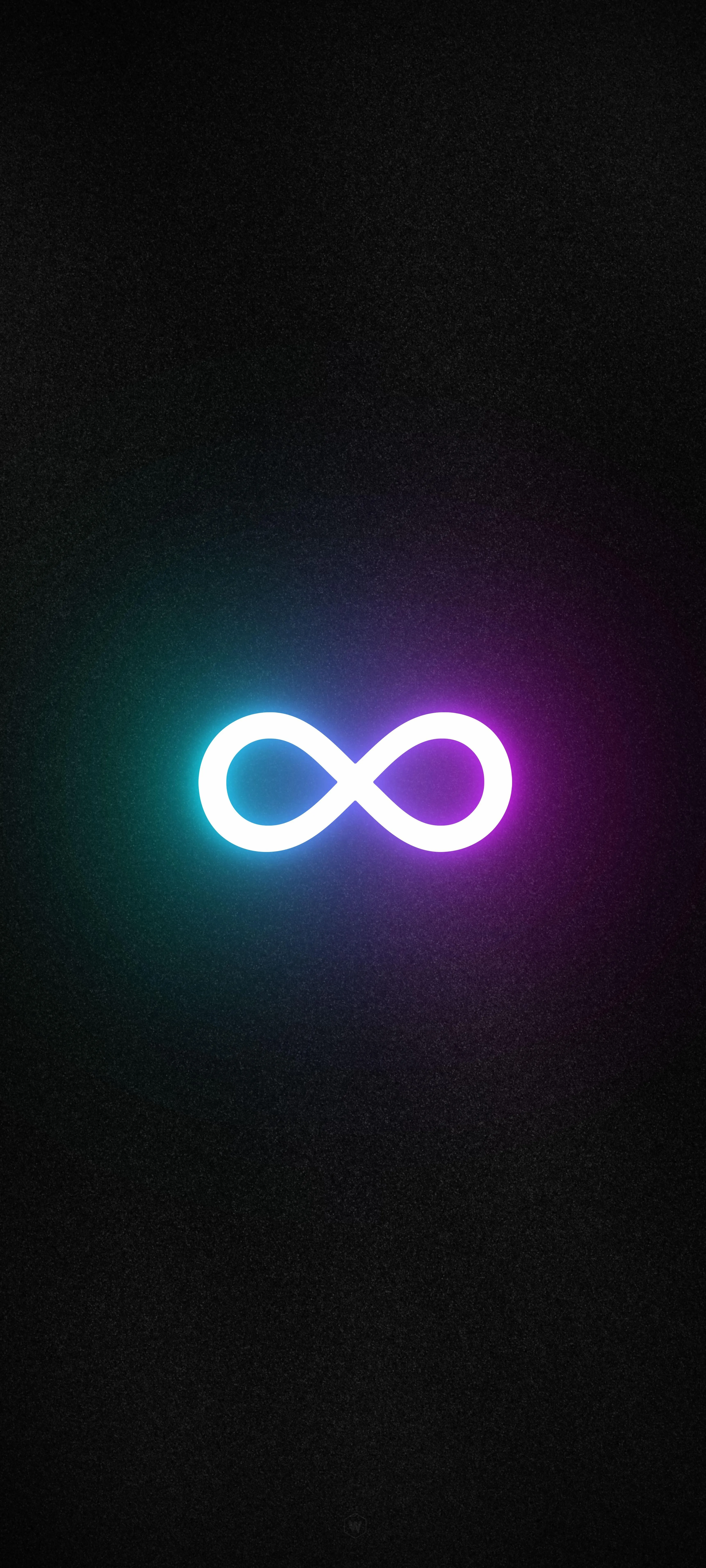 Glowing Neon Infinity Symbol on Black Background HD Image
