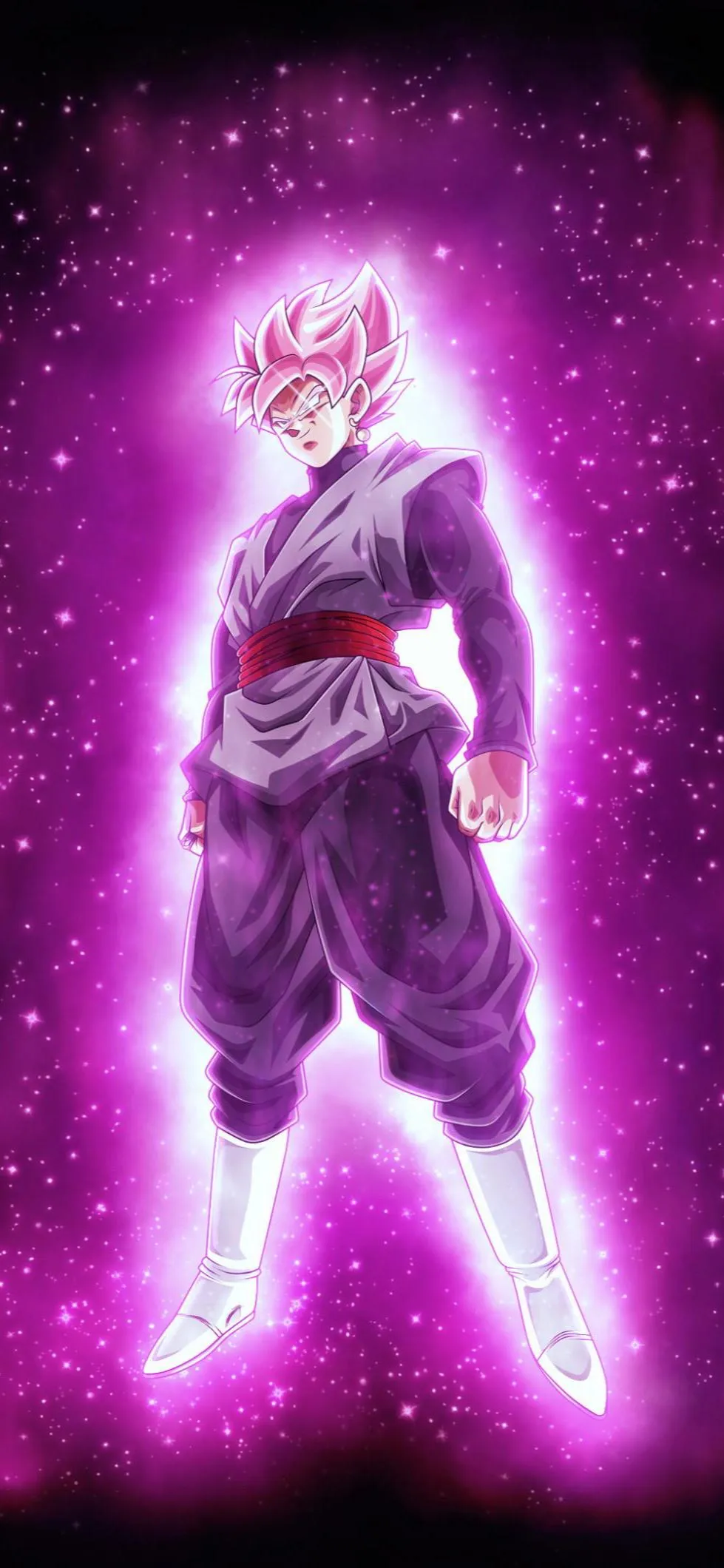 Glowing Purple Character in Power Energy Transformation