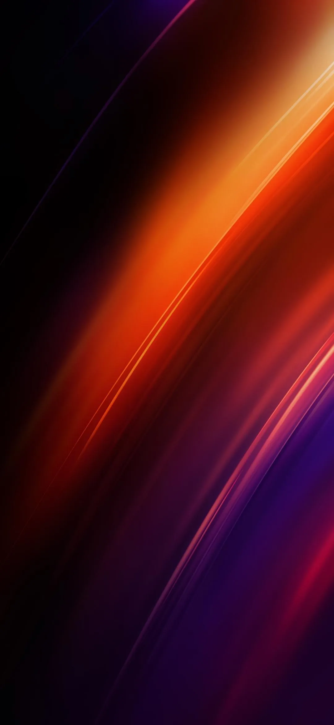 Glowing Red and Orange Streaks in Dark Setting Wallpaper