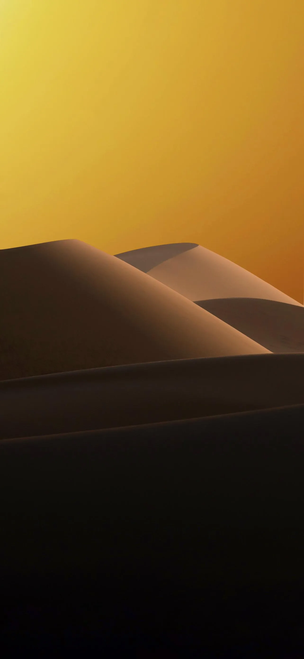 Golden Desert Sand Dunes at Sunset HD Wallpaper