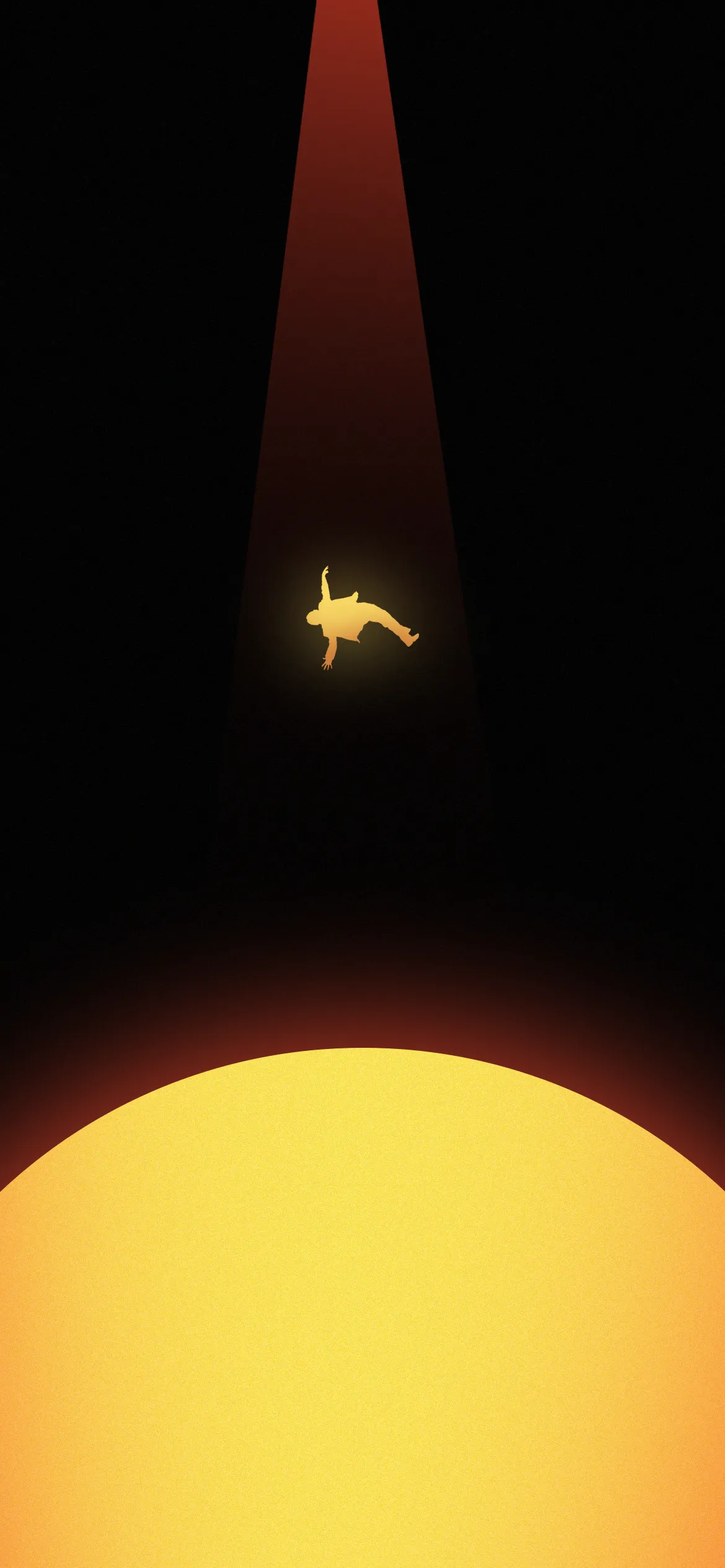 Golden Sunset Horizon with Minimalist Abstract Style