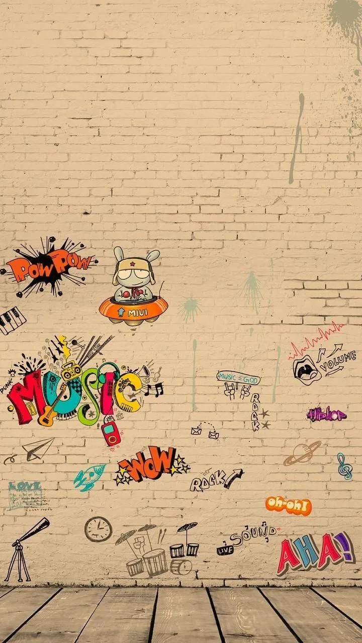 Graffiti Wall Art for Urban Creative Phone Background