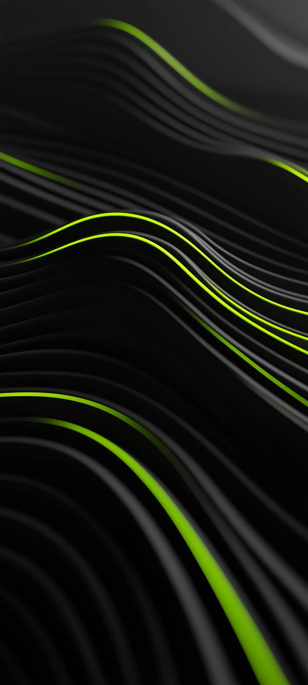 Green and Black Lines with Modern Tech Aesthetic Wallpaper