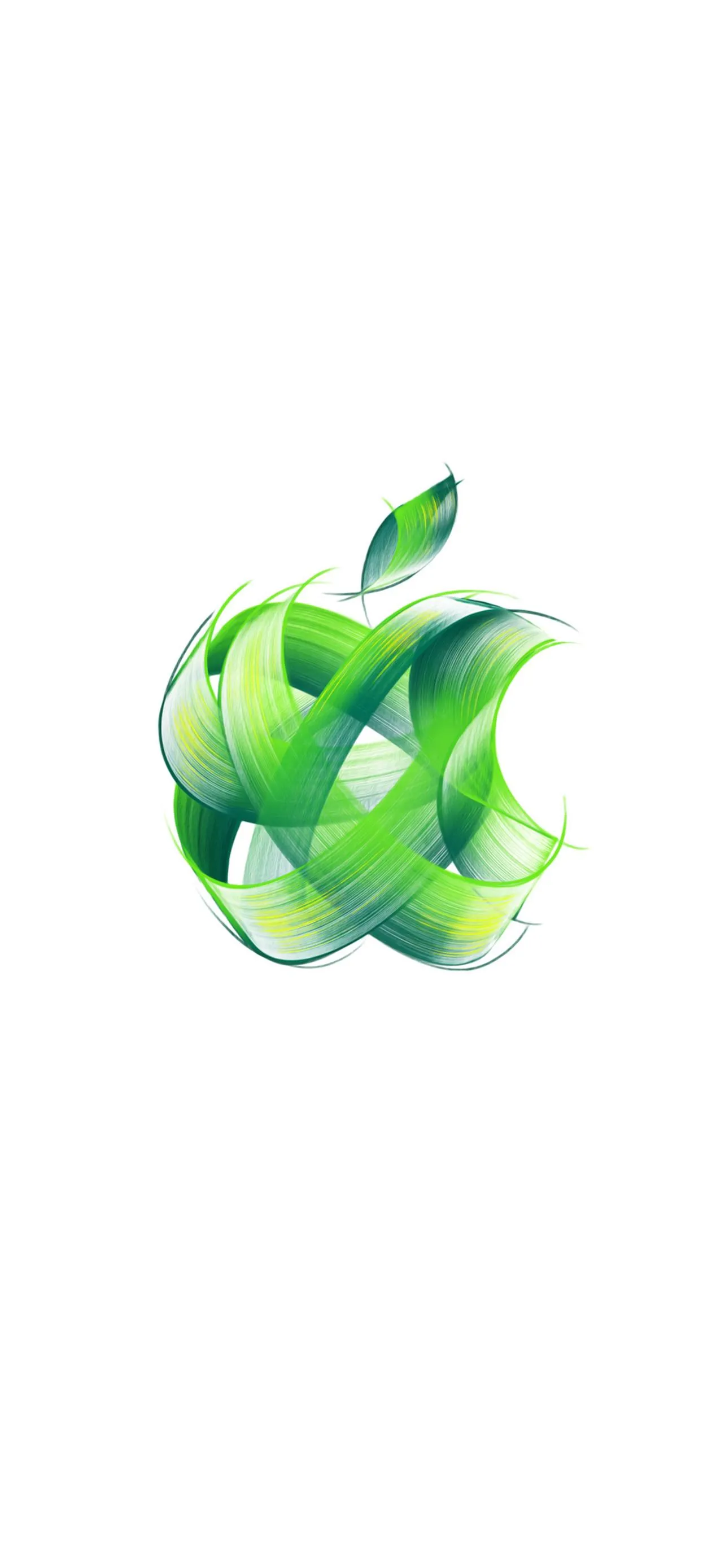 Green Apple Logo Minimal Wallpaper for iPhone Wallpaper