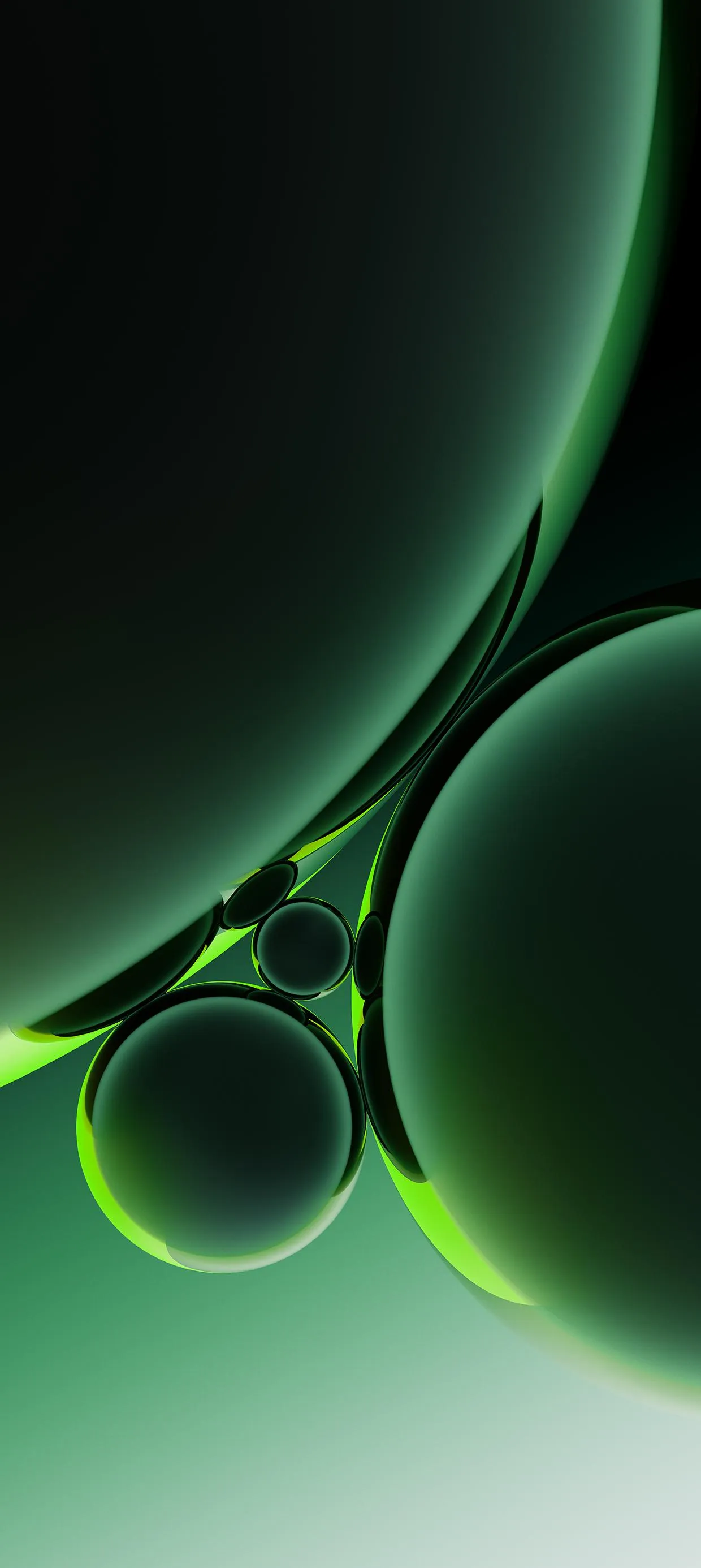 Green Bubble Sphere Abstract 3D Science Illustration