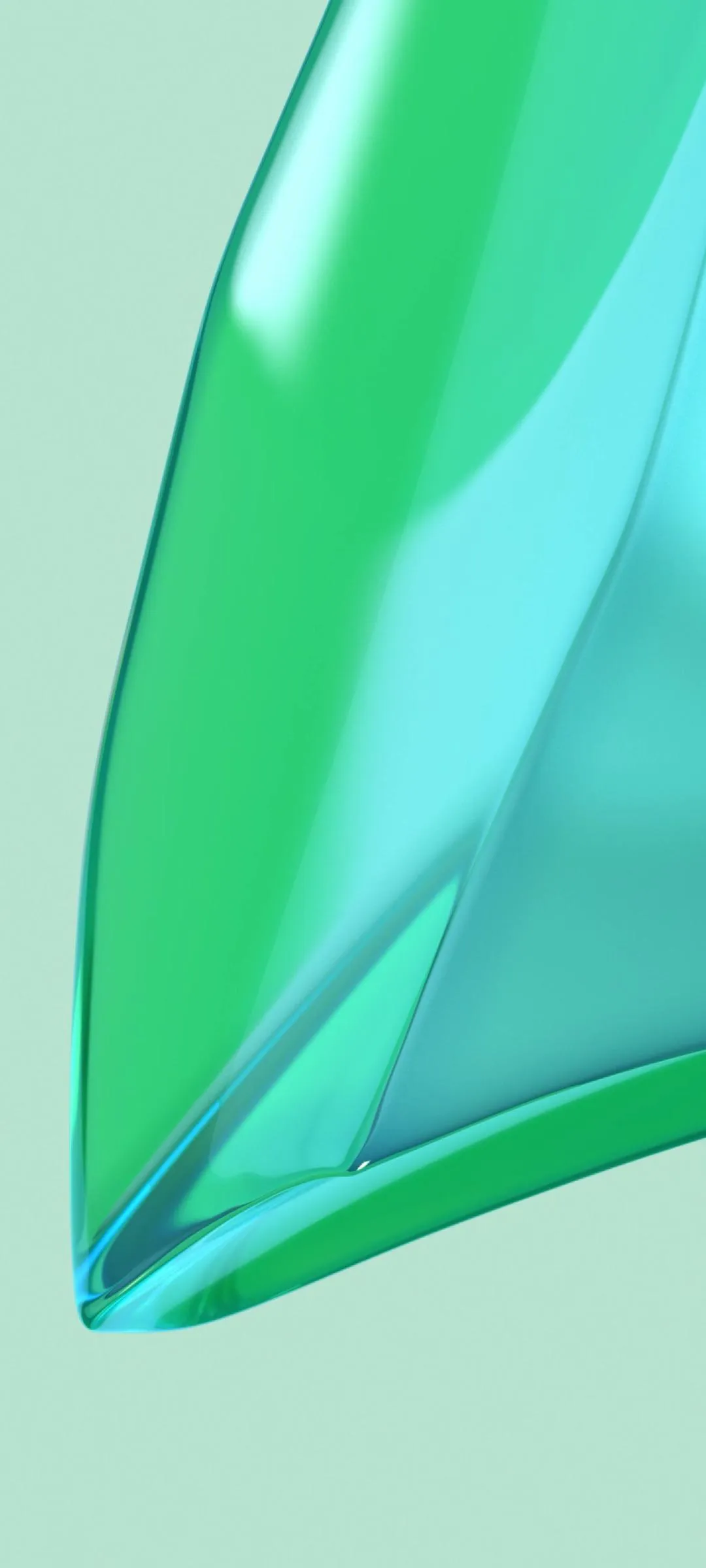 Green Crystal Texture Reflecting Light Rays Wallpaper