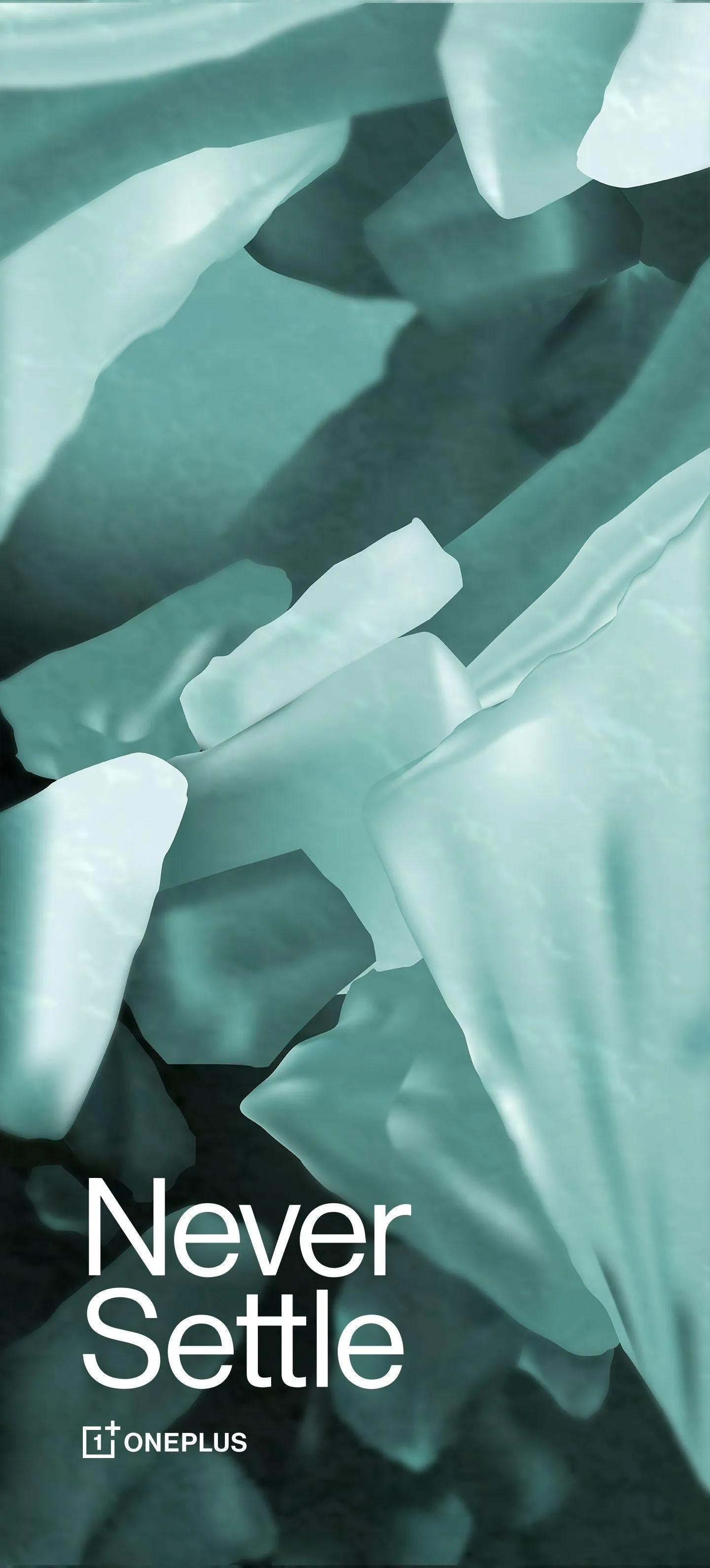 Green Crystalline Abstract Design with Layered Textures