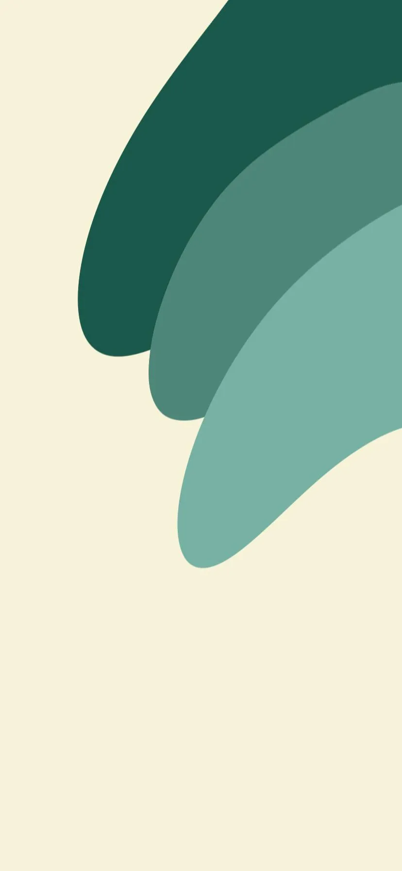 Green Curved Abstract Layered Art Mobile Wallpaper