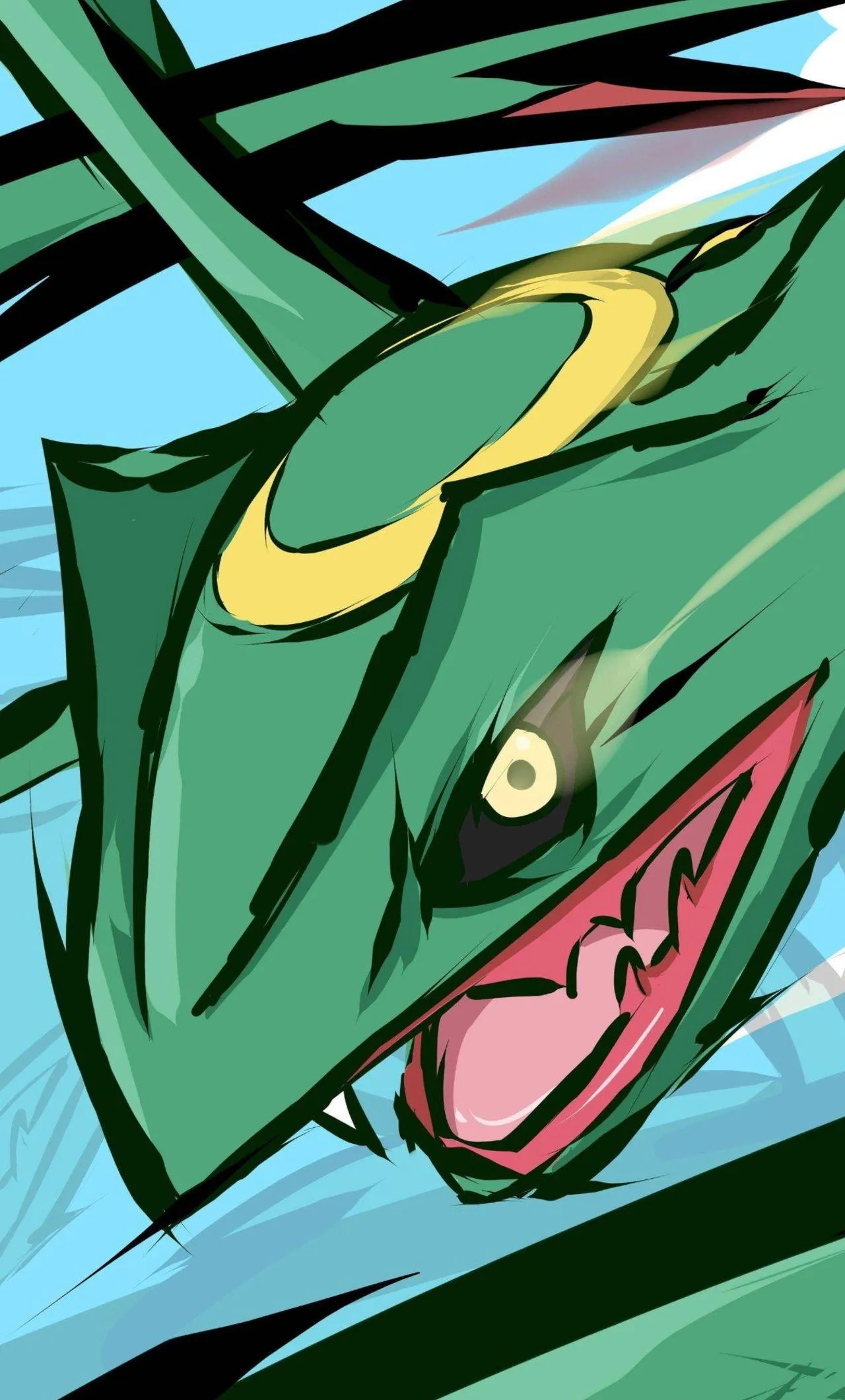 Green Dragon Anime Creature Ready for Intense Battle
