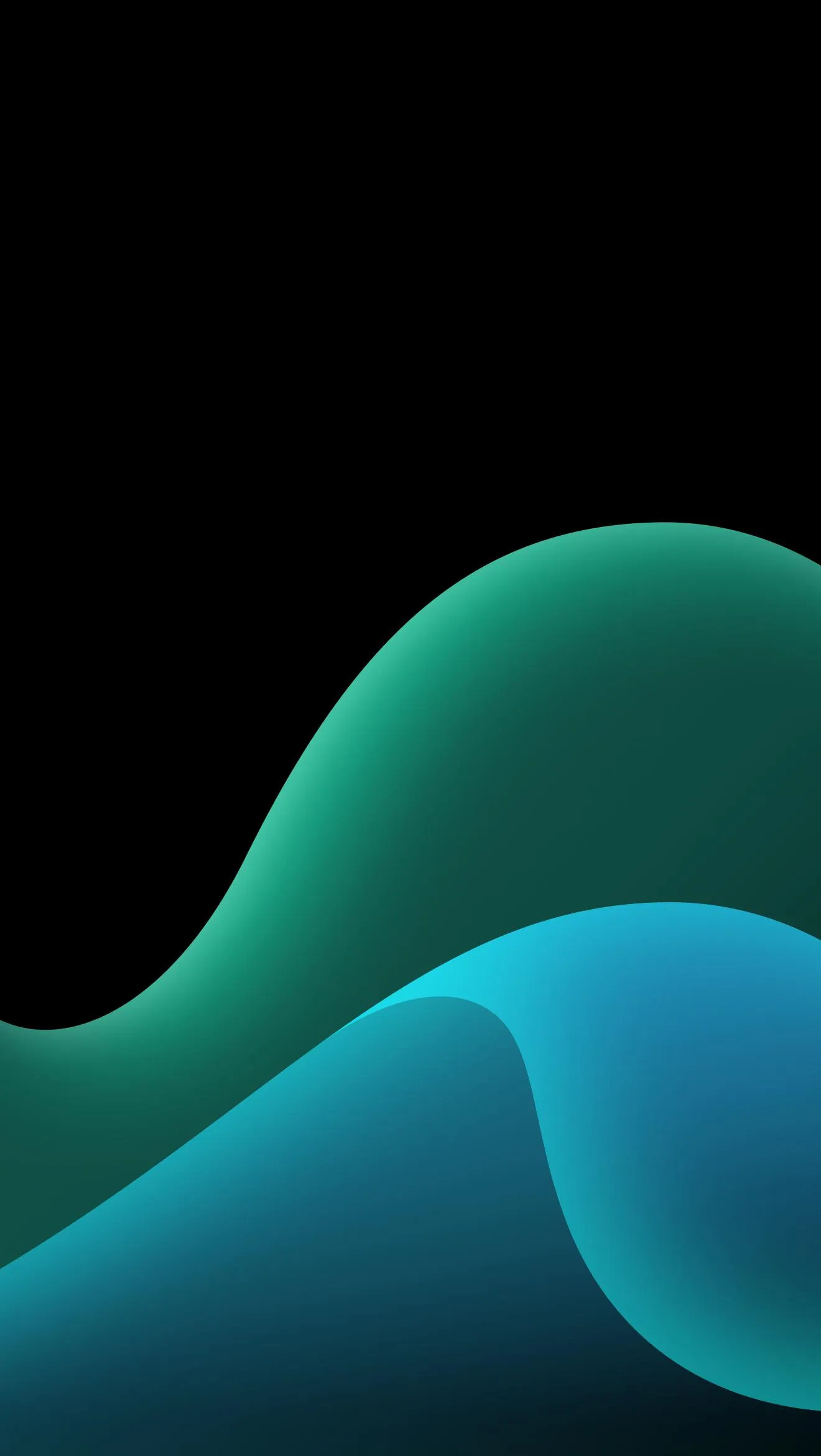 Green Wave Form Gradient Futuristic Fluid Wallpaper