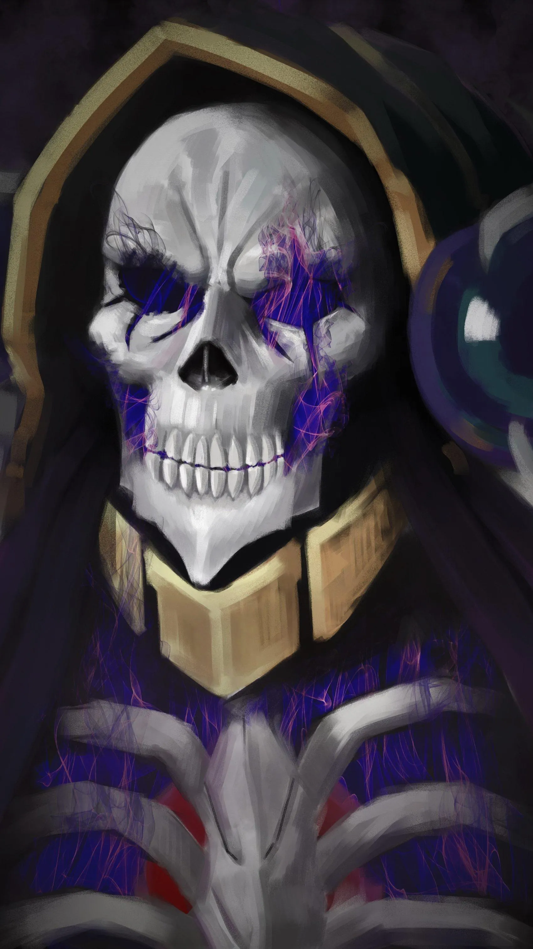 Grim Skeleton Hooded Character for OnePlus 12 Wallpaper