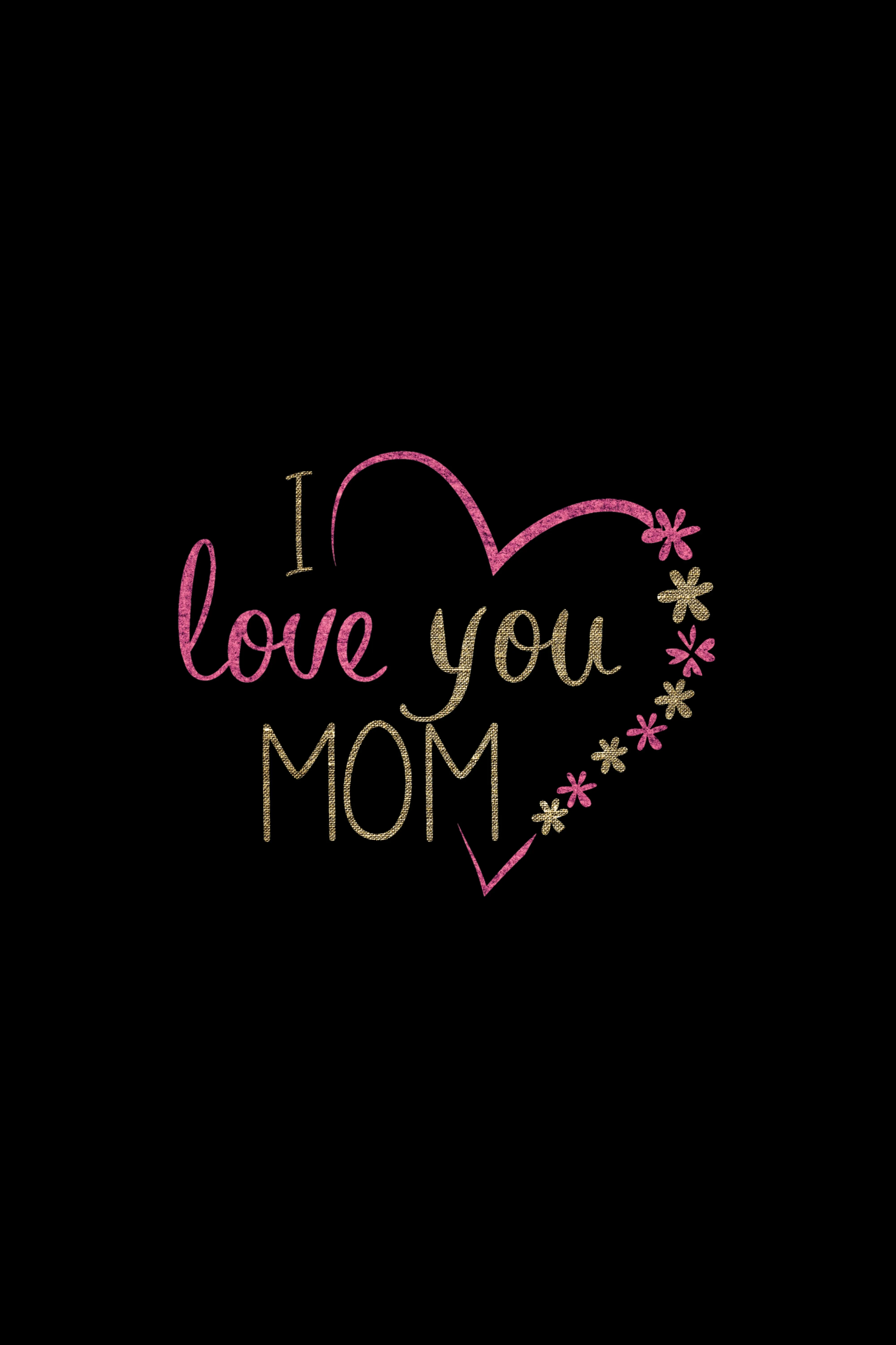 Heartfelt Mom Love Message with Soft Black Background