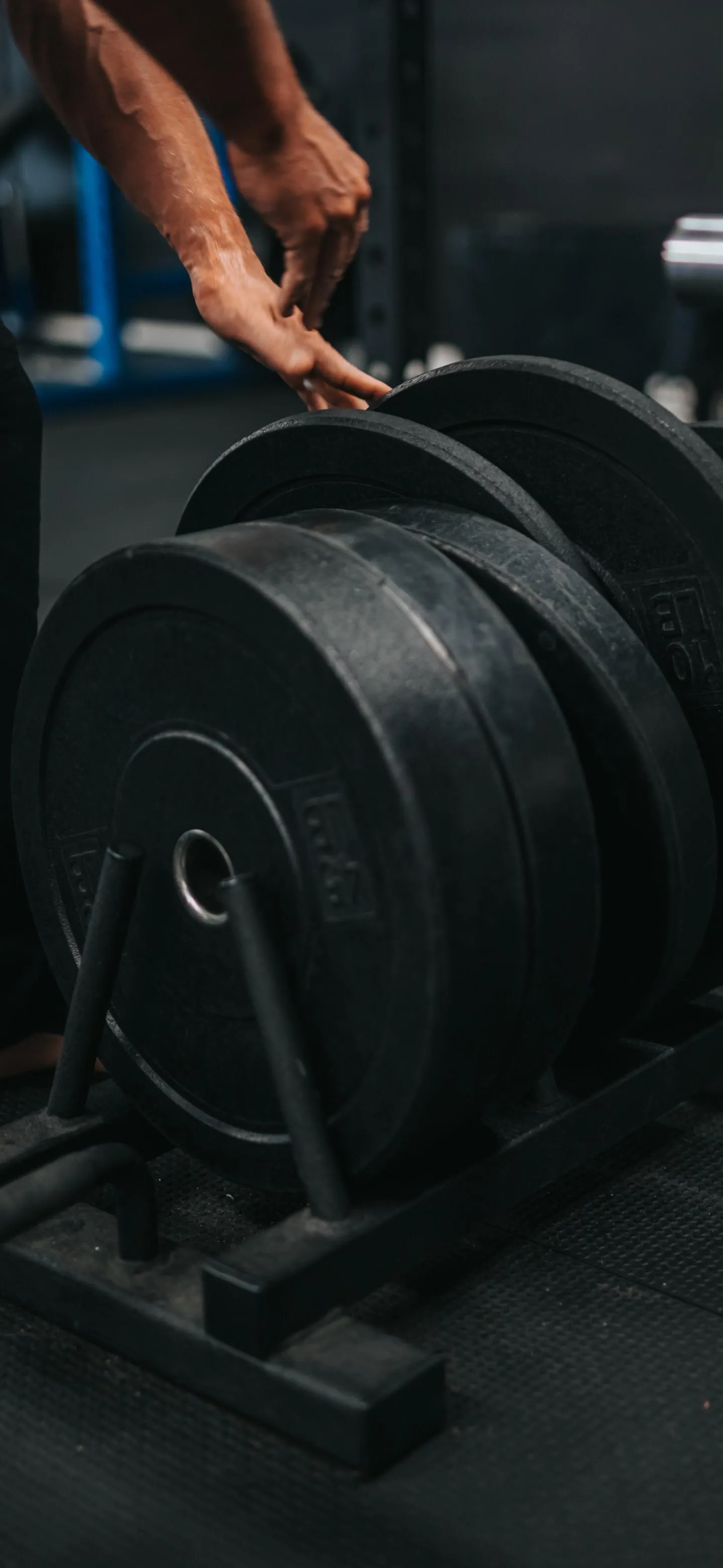 Heavy Gym Weights Ready for Power Training Wallpaper