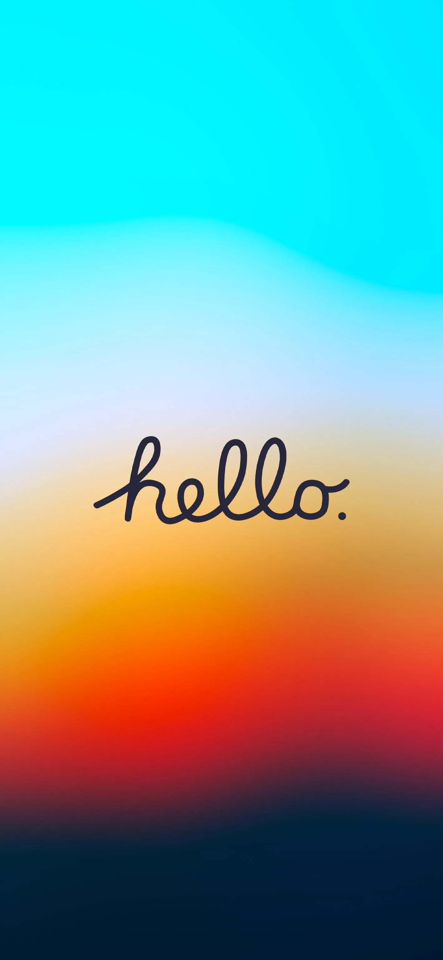 Hello Gradient Aesthetic Mobile Wallpaper for Phone