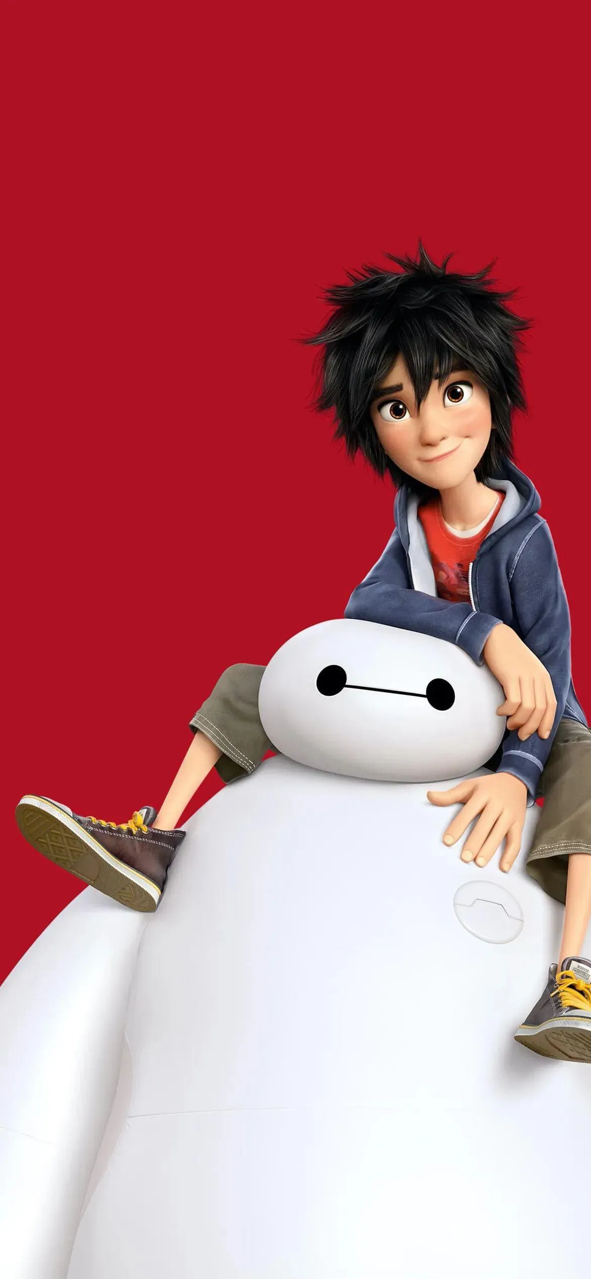 Hiro and Baymax Friendship from Big Hero Six Movie Wallpaper