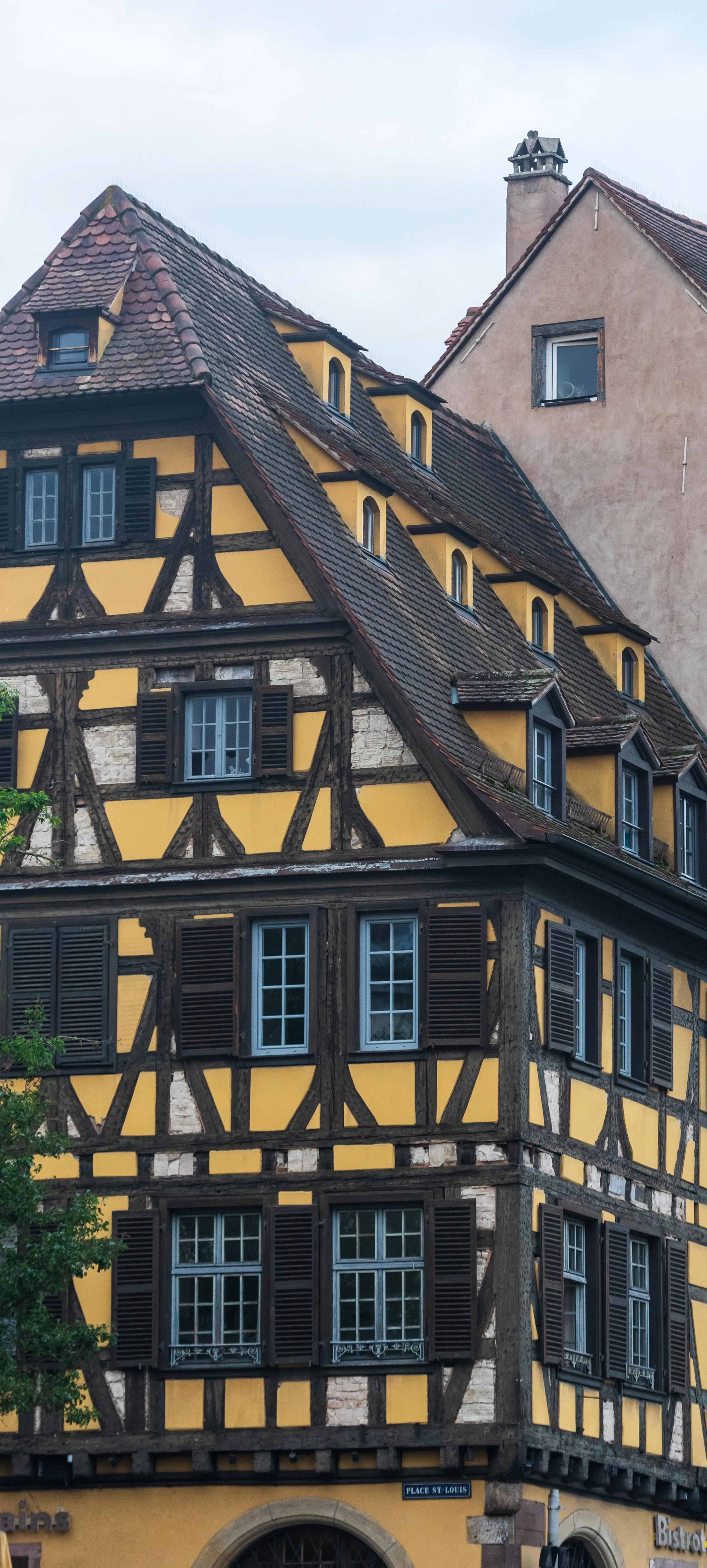 Historic Timber Framed Building in Quaint European Town