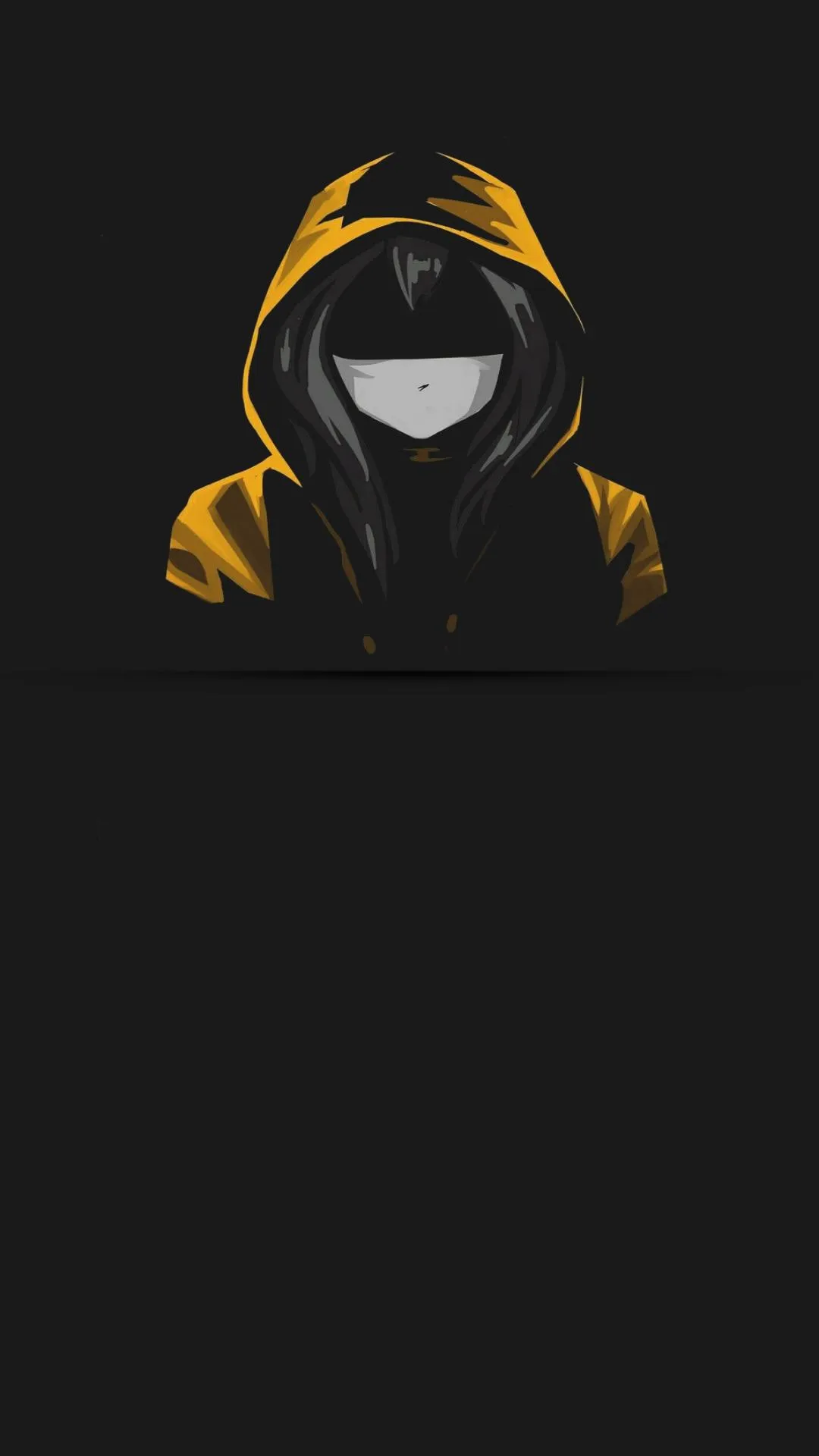 Hooded Character in Yellow Jacket Mystery Mobile Wallpaper