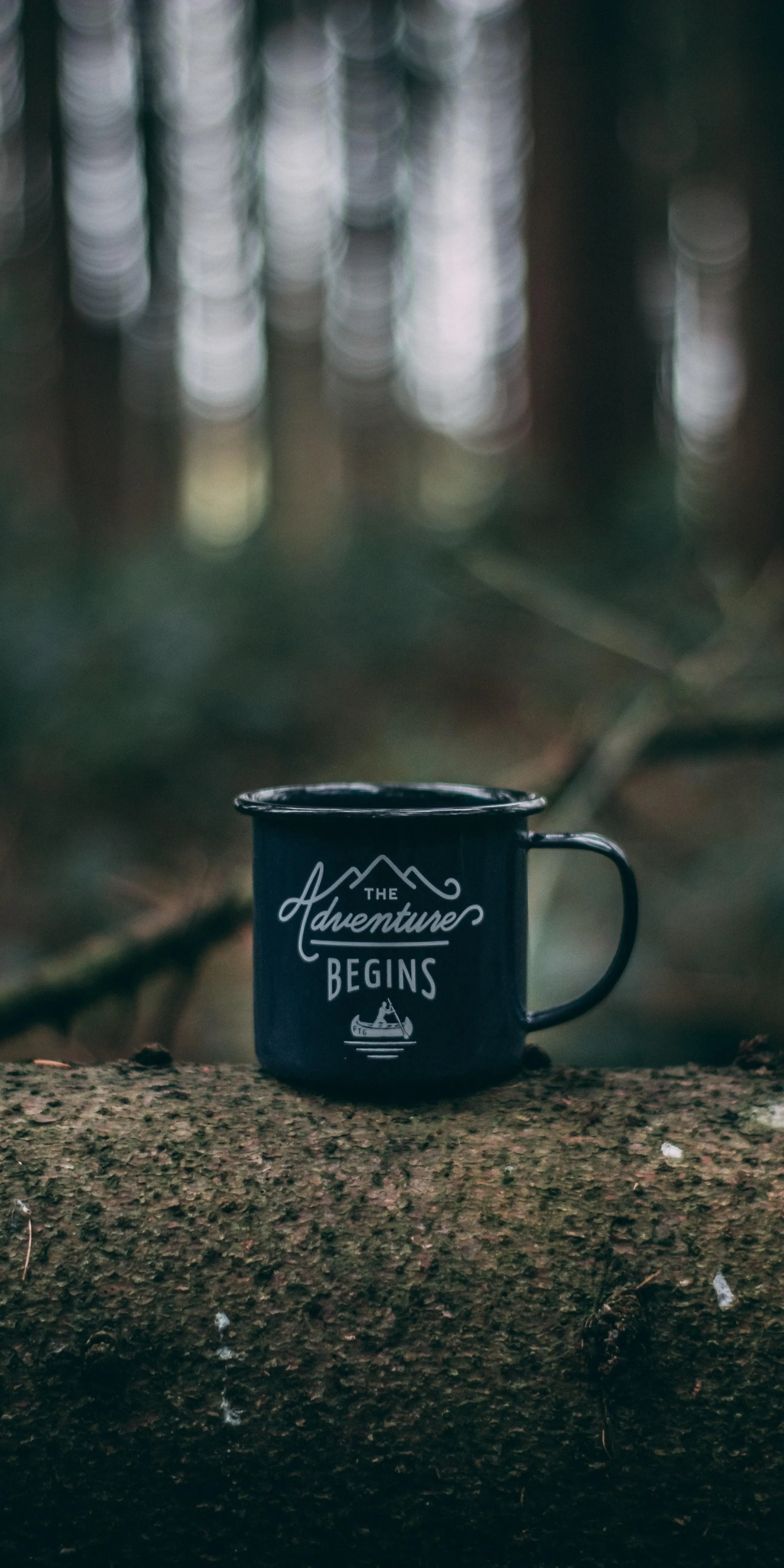 Hot Coffee in Forest Setting with Peaceful Morning Mood