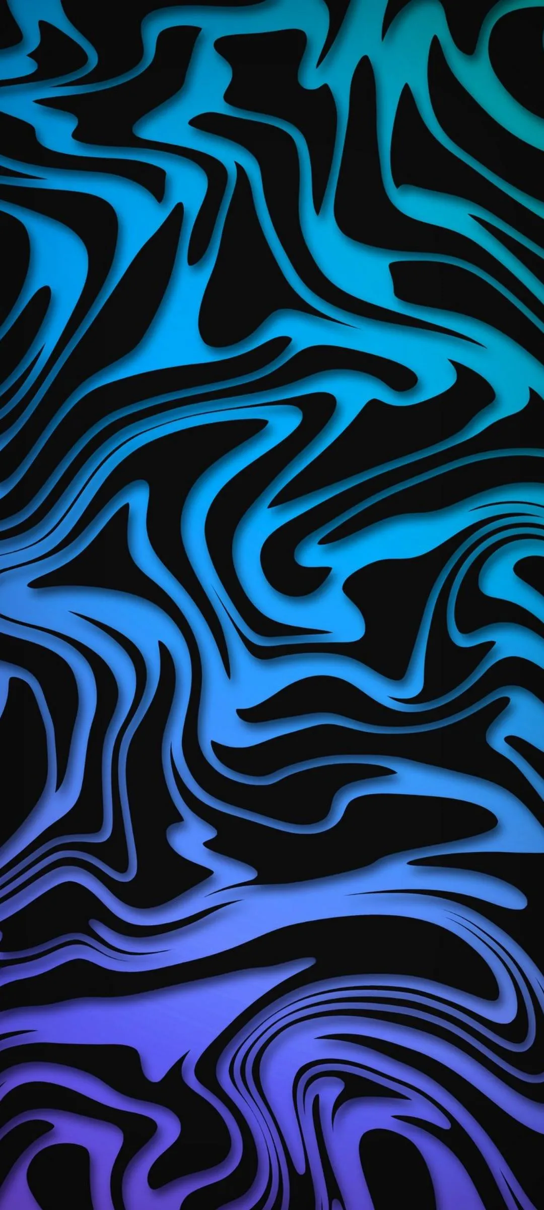 Hypnotic Blue and Purple Swirl Pattern Digital Art