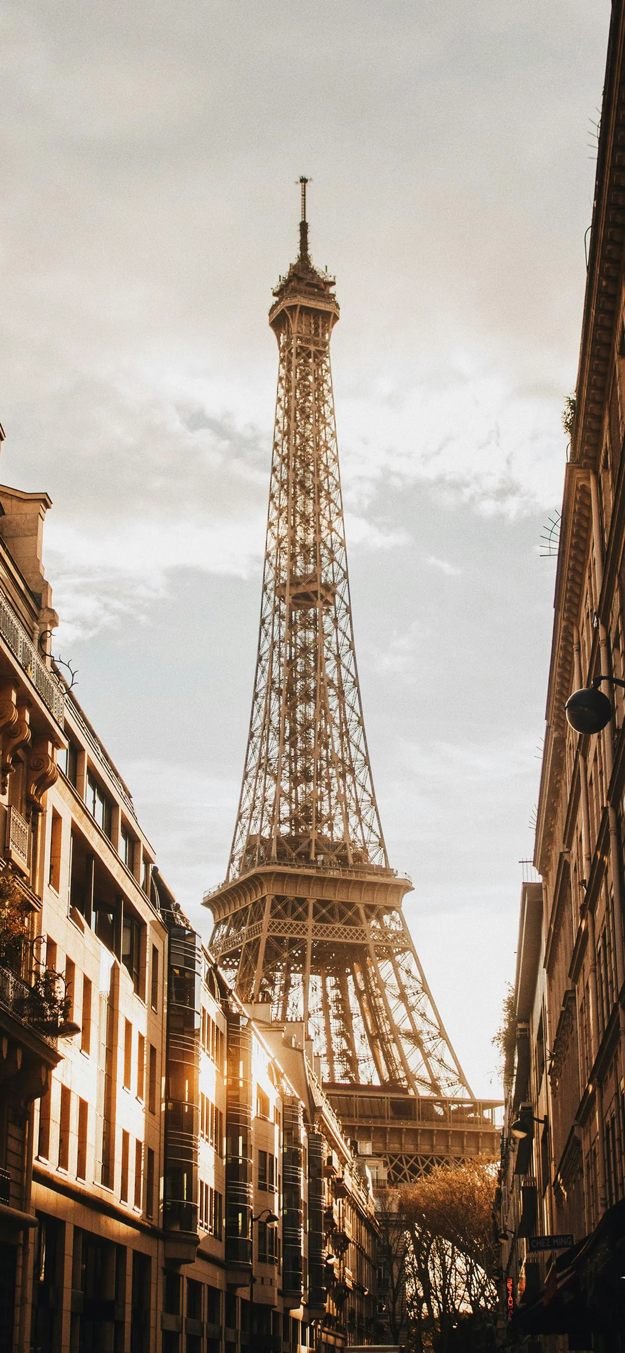 Iconic Eiffel Tower Standing Tall in Paris Cityscape