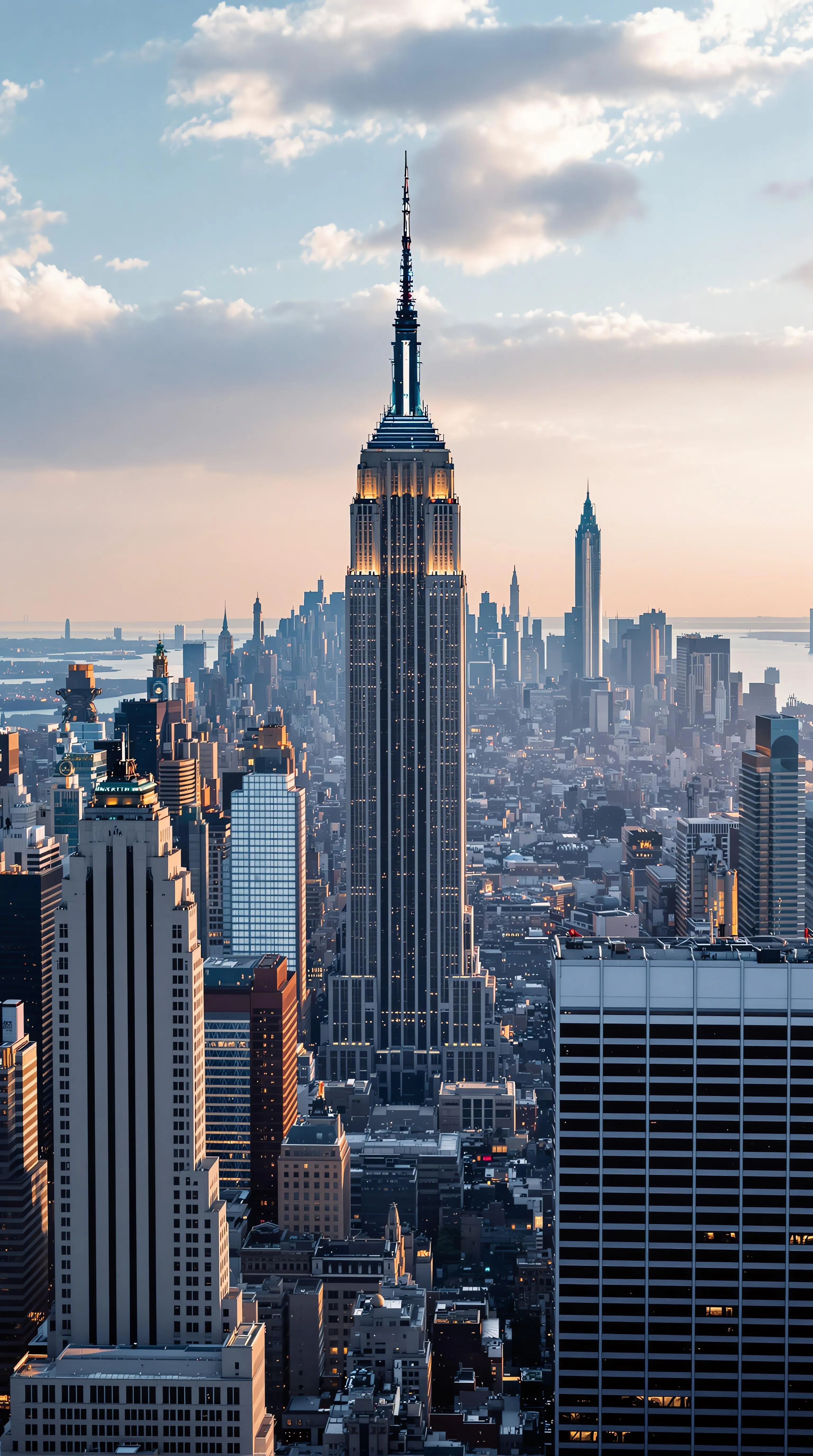 Iconic New York Skyline with Empire State Building View