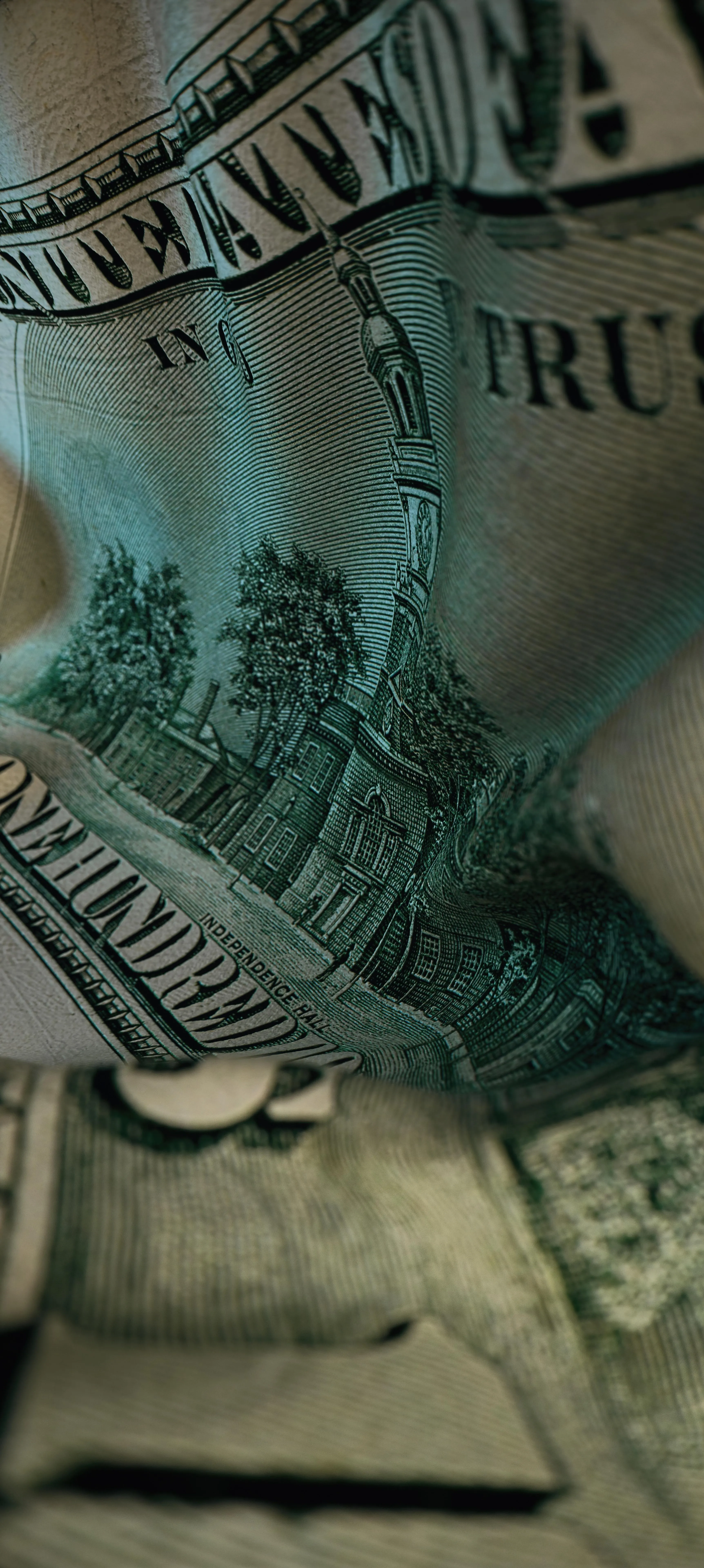 Independence Hall on Us Hundred Dollar Bill Wallpaper