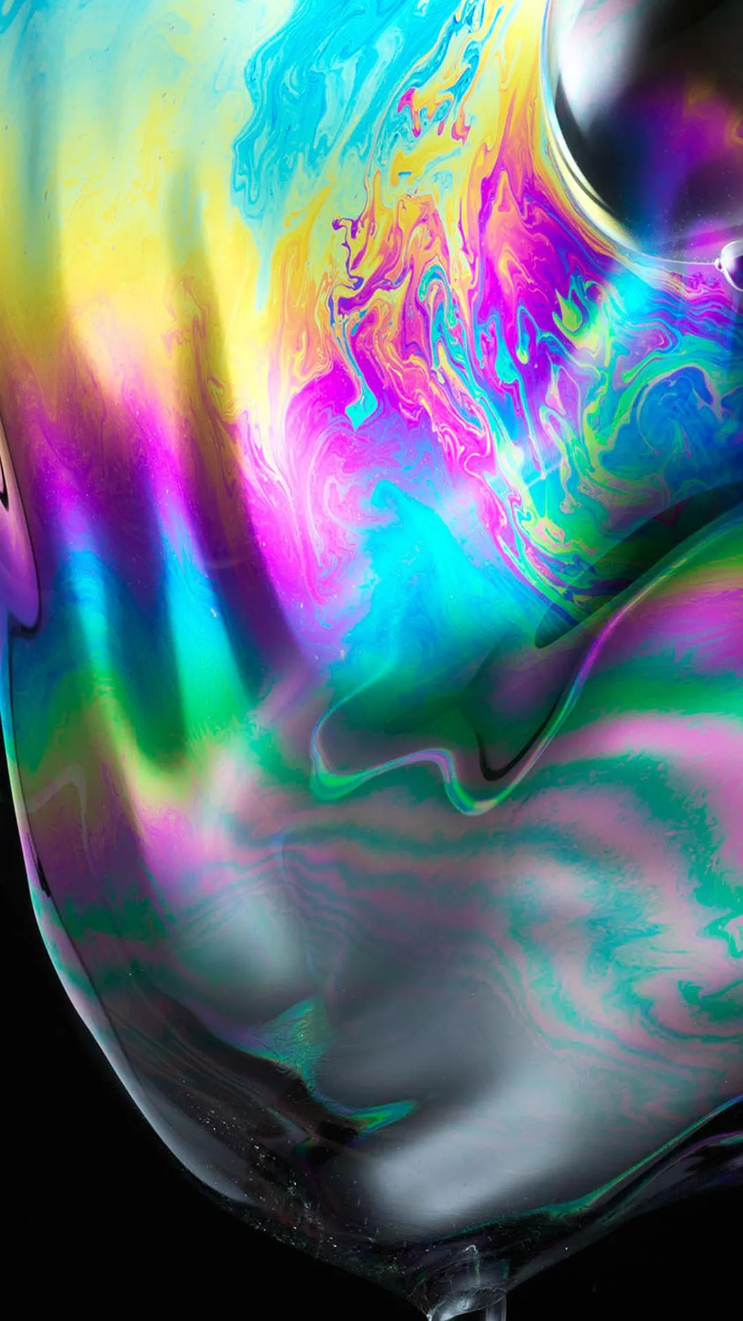 Iridescent Color Splash Abstract Liquid Paint Effect