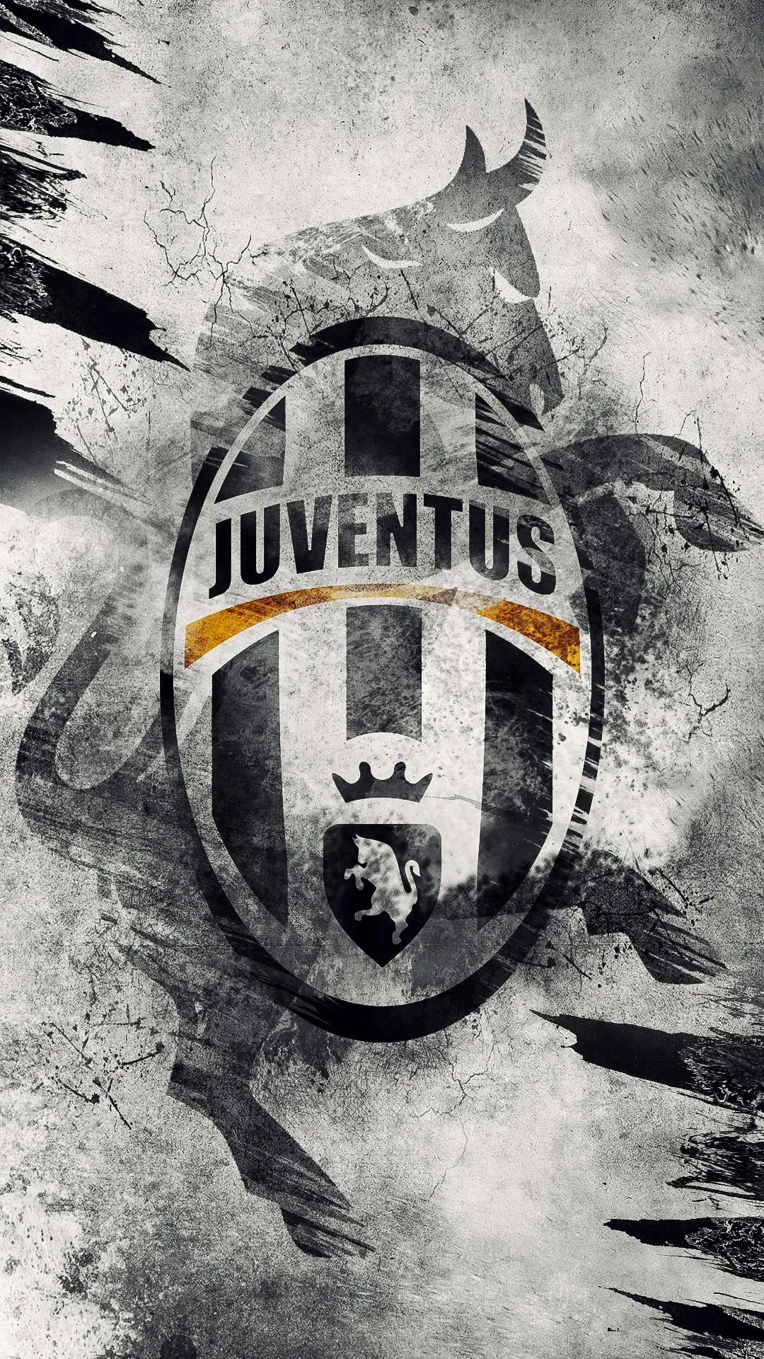 Juventus Football Club Logo with a Grunge Background