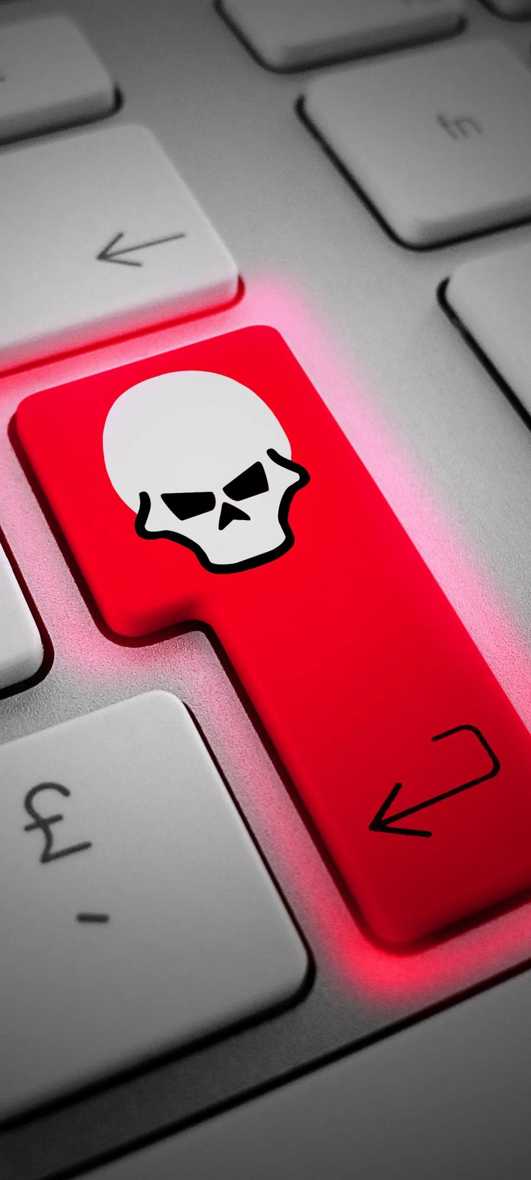 Keyboard Red Escape Button Skull Design free Wallpaper