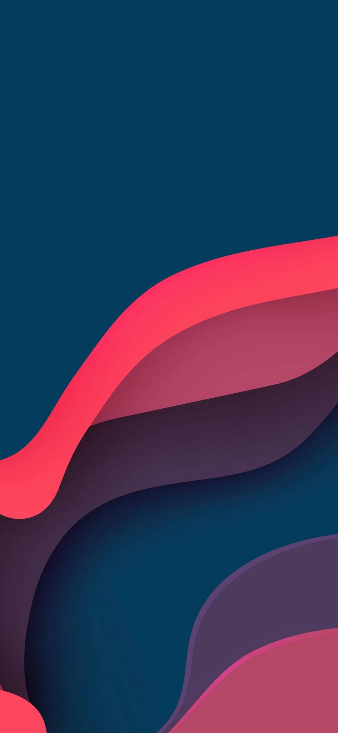 Layered Red and Blue Shapes for Modern Mobile Look