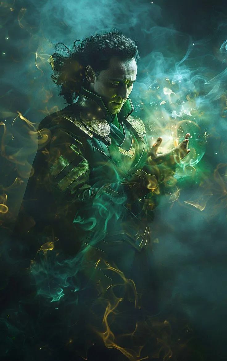Loki Master of Magic and Illusion in Mystic Aura Wallpaper