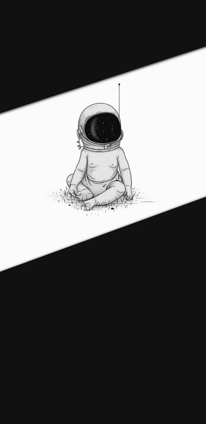 Lonely Astronaut in Space Artistic Mobile Wallpaper