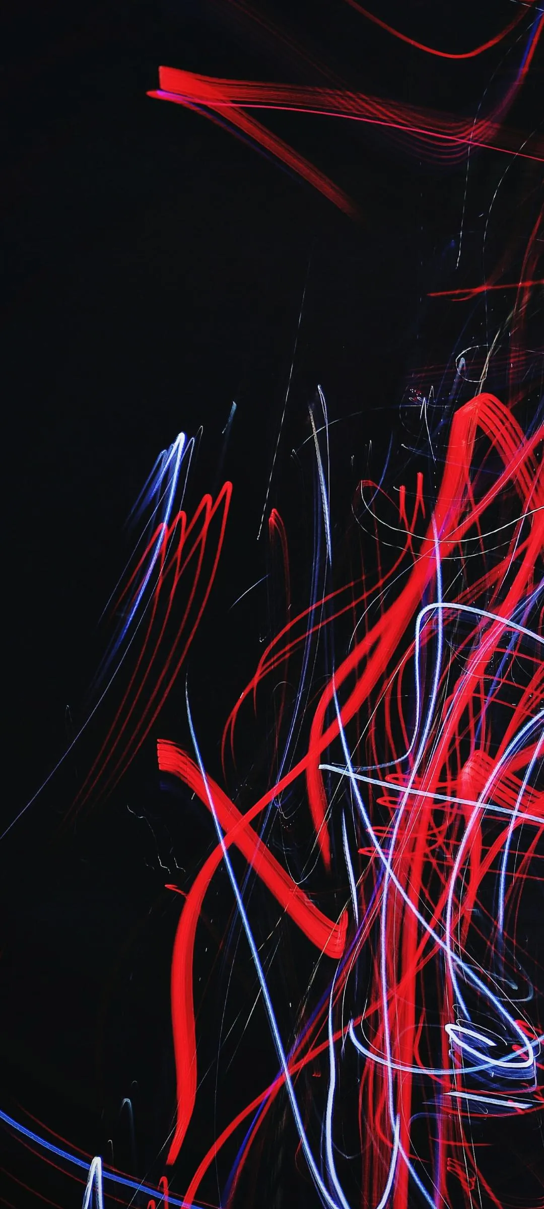 Long Exposure Light Trails in Abstract Red Motion Wallpaper