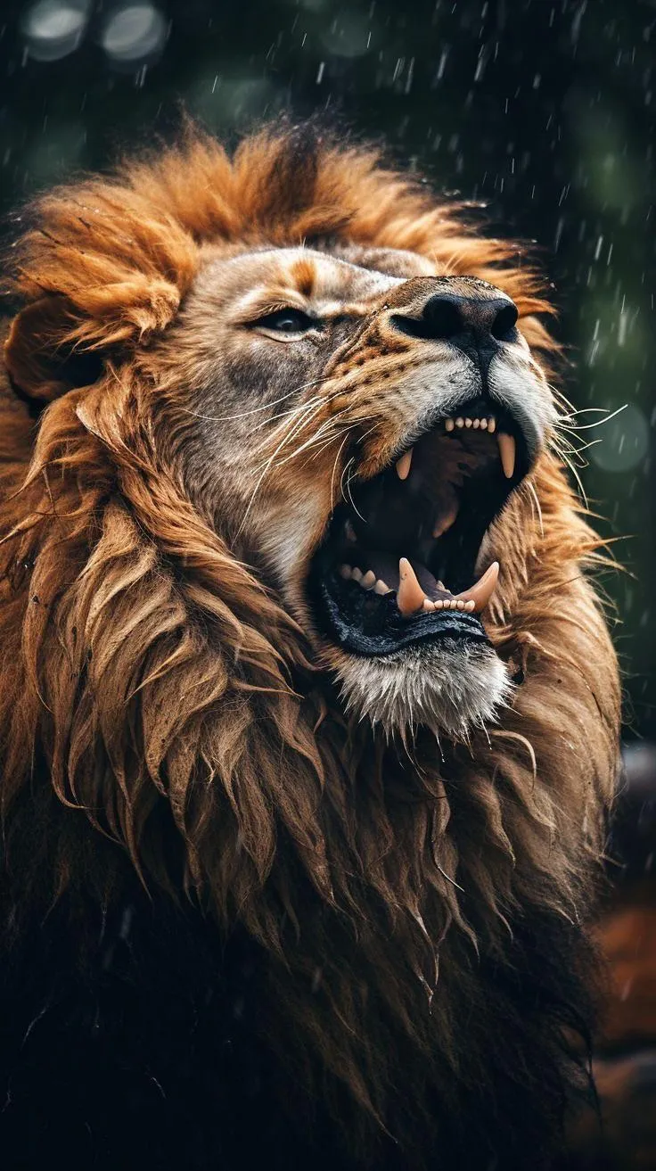 Majestic Lion Roaring with Power and Strength Symbol