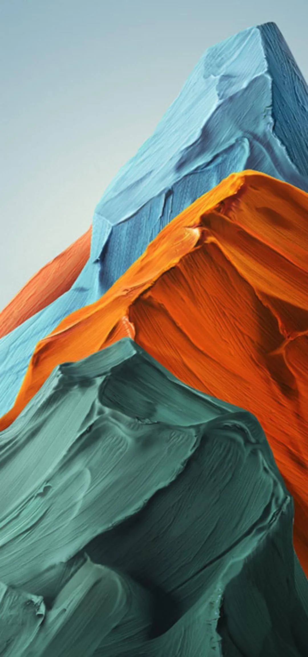 Majestic Mountain Landscape with Serene Blue Sky Wallpaper