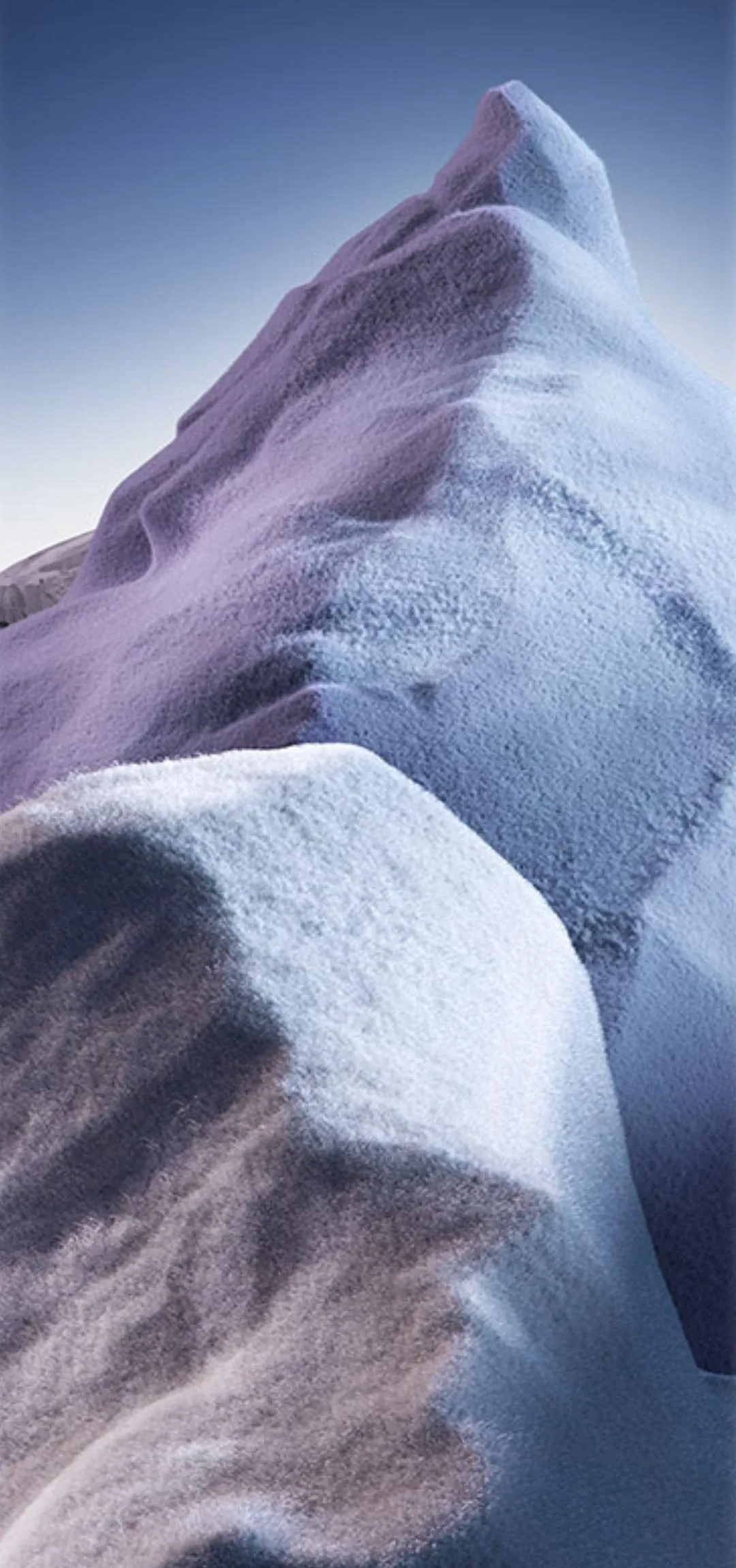 Majestic Snow Covered Mountain Peak Under Clear Skies