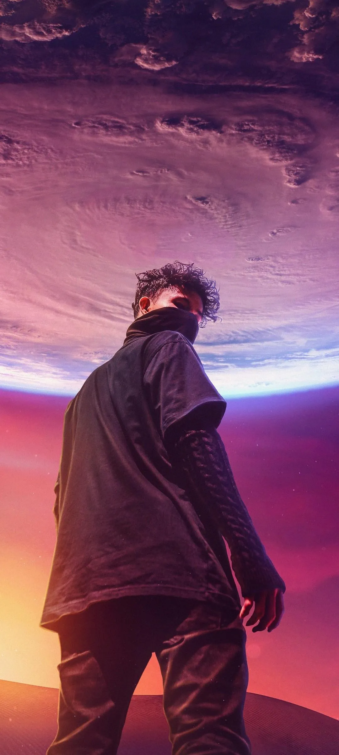 Man Looking at Portal Mobile Wallpaper Sci Fi Fantasy