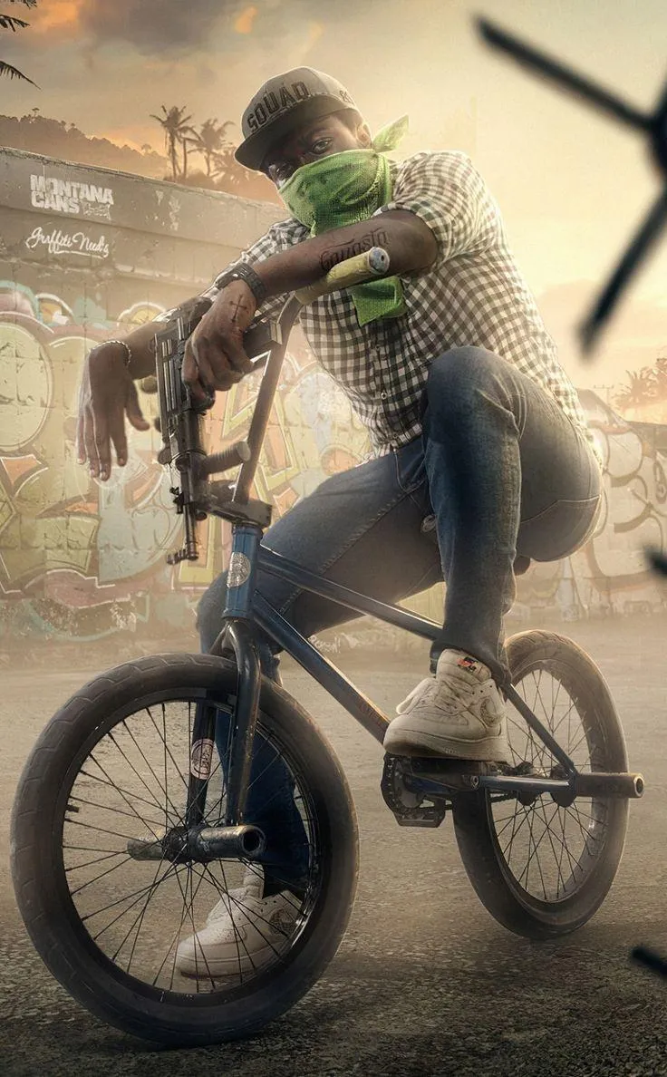 Man Performing BMX Stunt with Motion Blur Effect Wallpaper