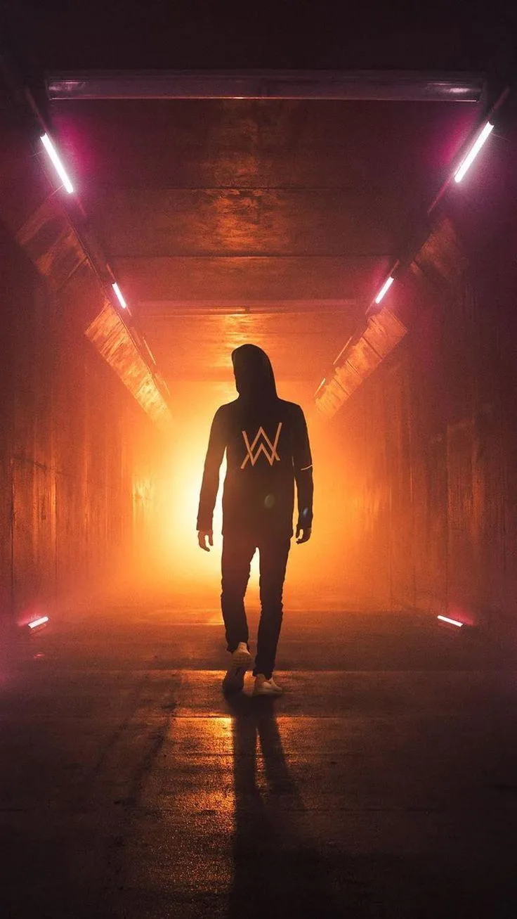 Man Walking Toward Light Cinematic Phone Art Wallpaper