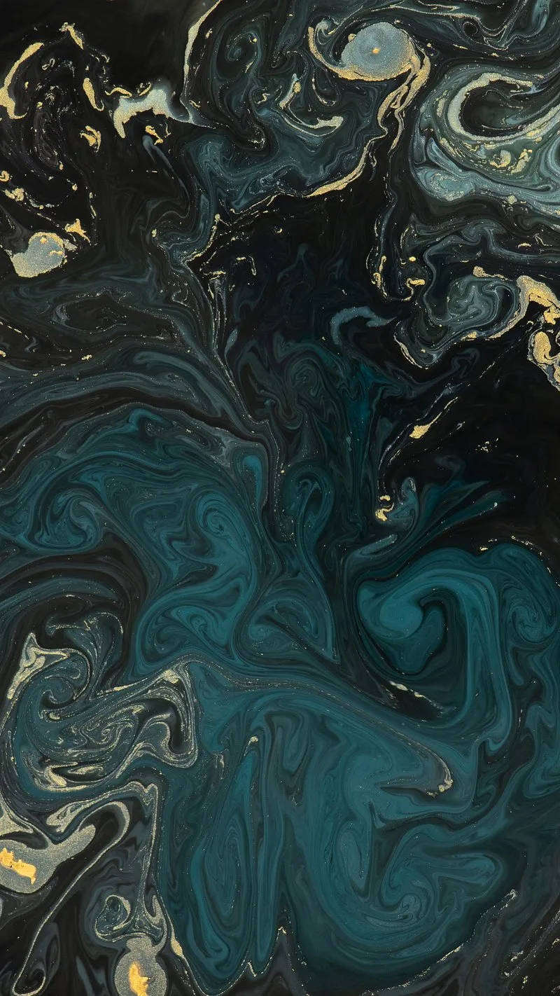 Marble Teal Pattern Swirling with Dark Textured Shadows