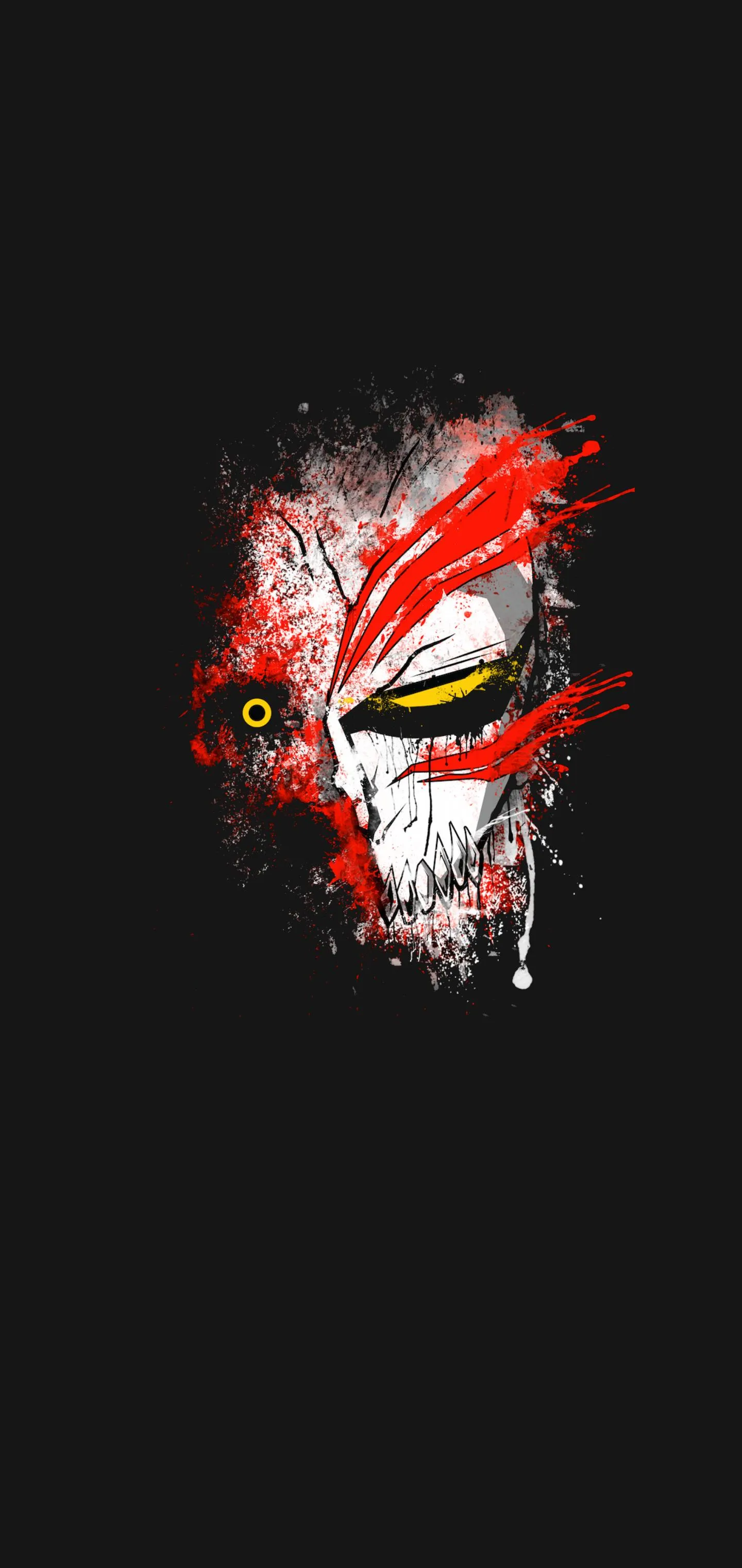 Masked Warrior With Red Glowing Effects in Dark Scene