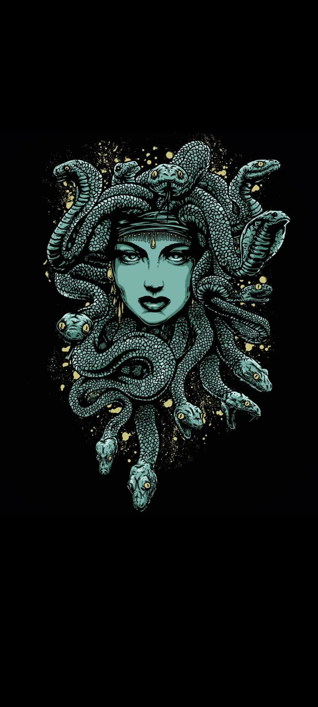 Medusa Inspired Artistic free Mobile Wallpaper Design