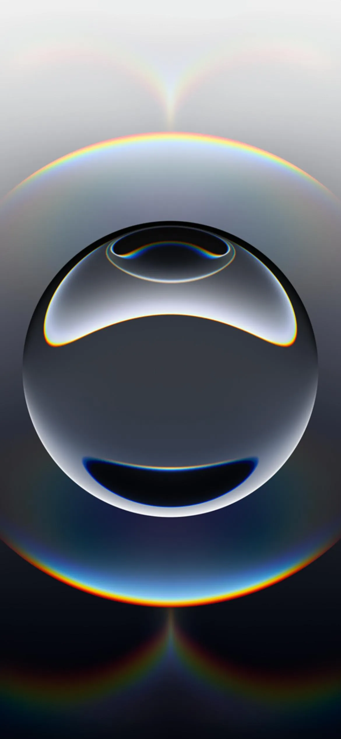 Metallic 3D Rings Minimal Smartphone Background Wallpaper