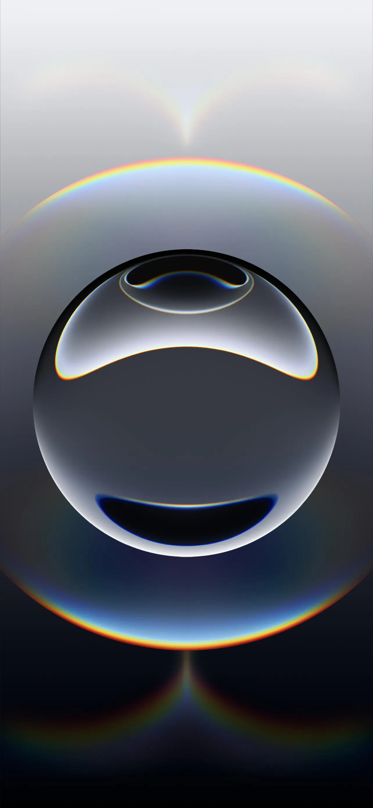 Metallic Silver 3D Orb Elegant Modern Wallpaper Art